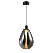 Lampa wisząca Denso 30 czarna GU10 10W z dymionym kloszem