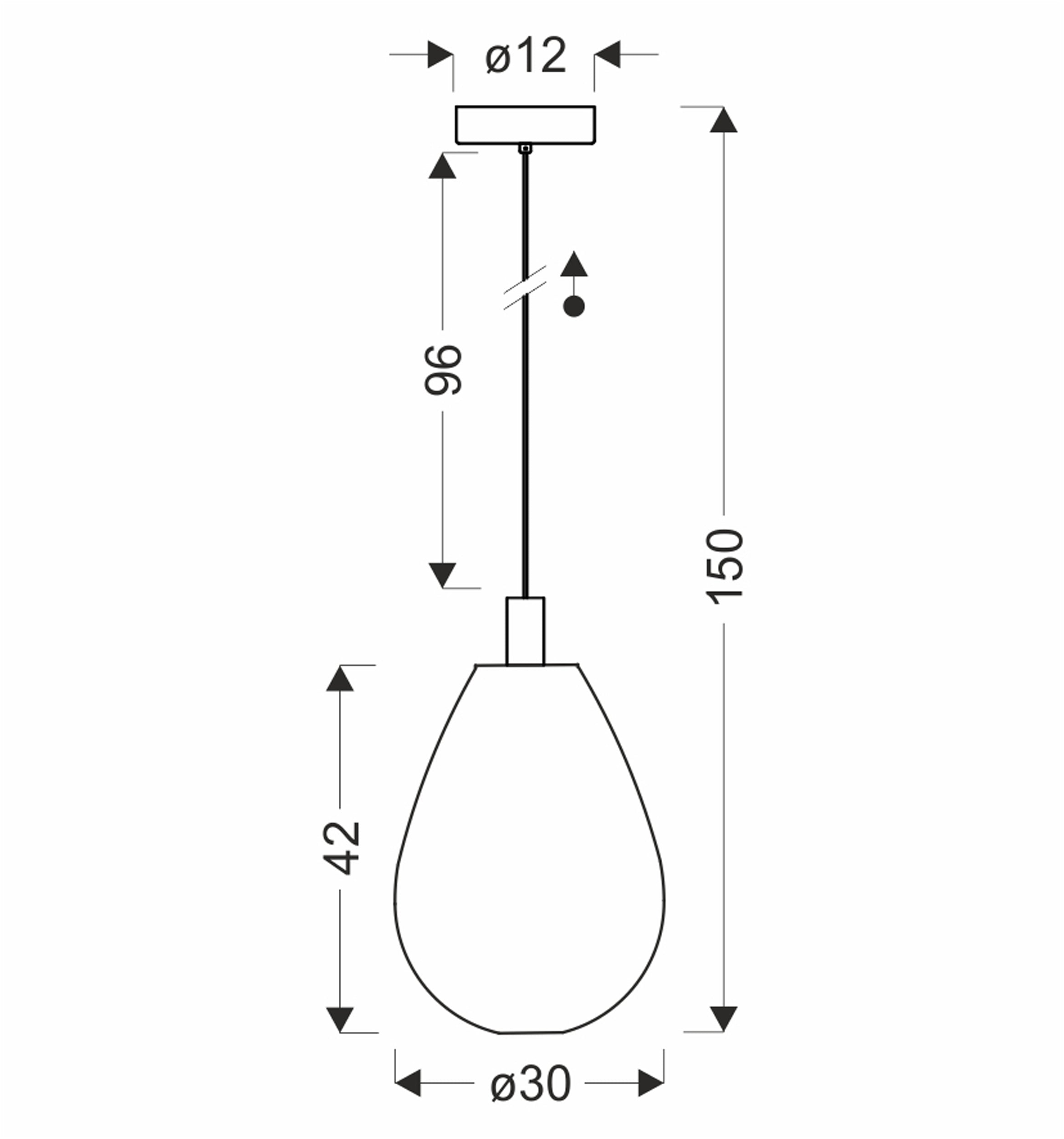 Lampa wisząca Denso 30 czarna GU10 10W z miedzianym kloszem