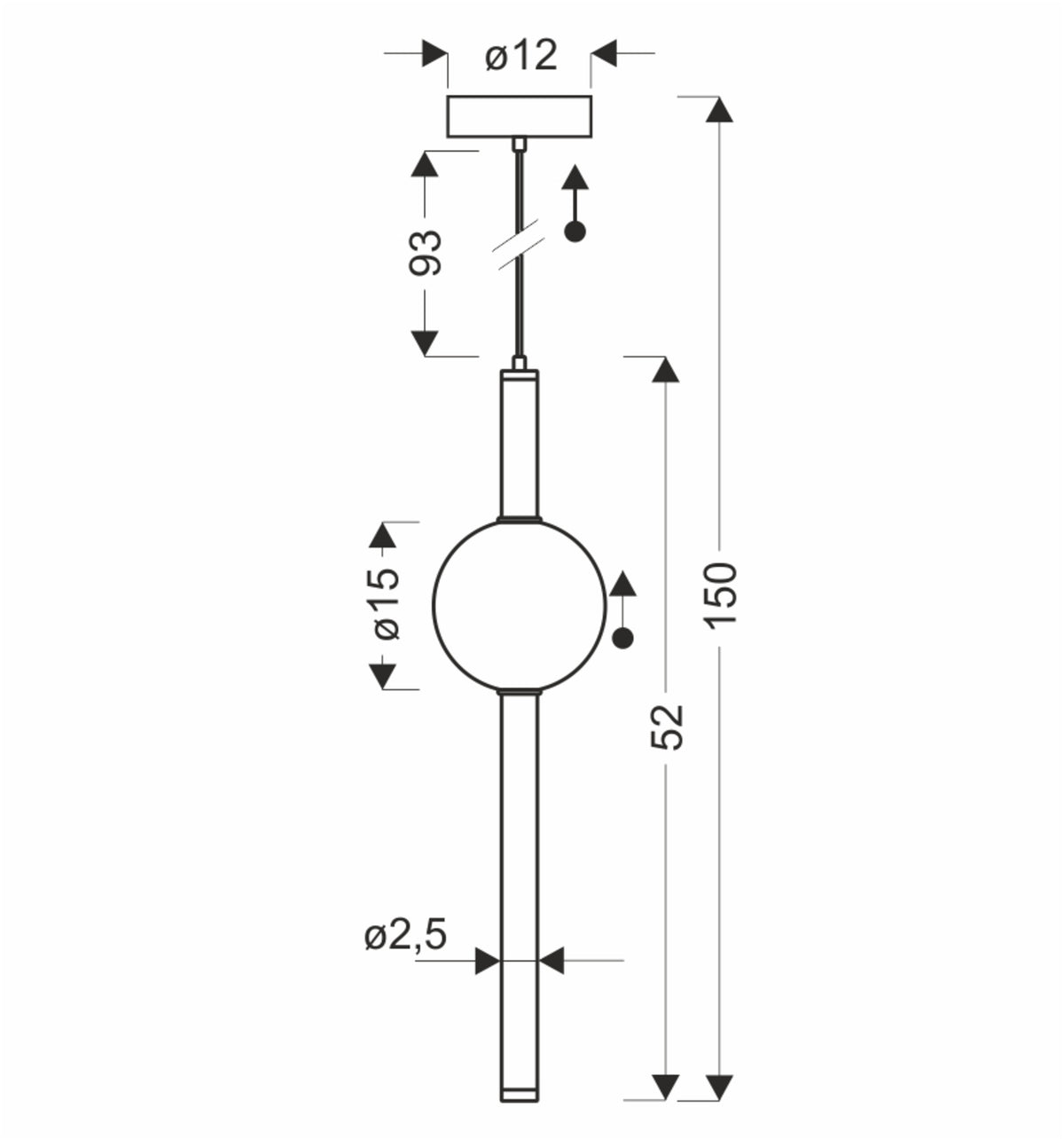 Lampa wisząca LED Kelly złota z dymionym kloszem - kształt okrągły
