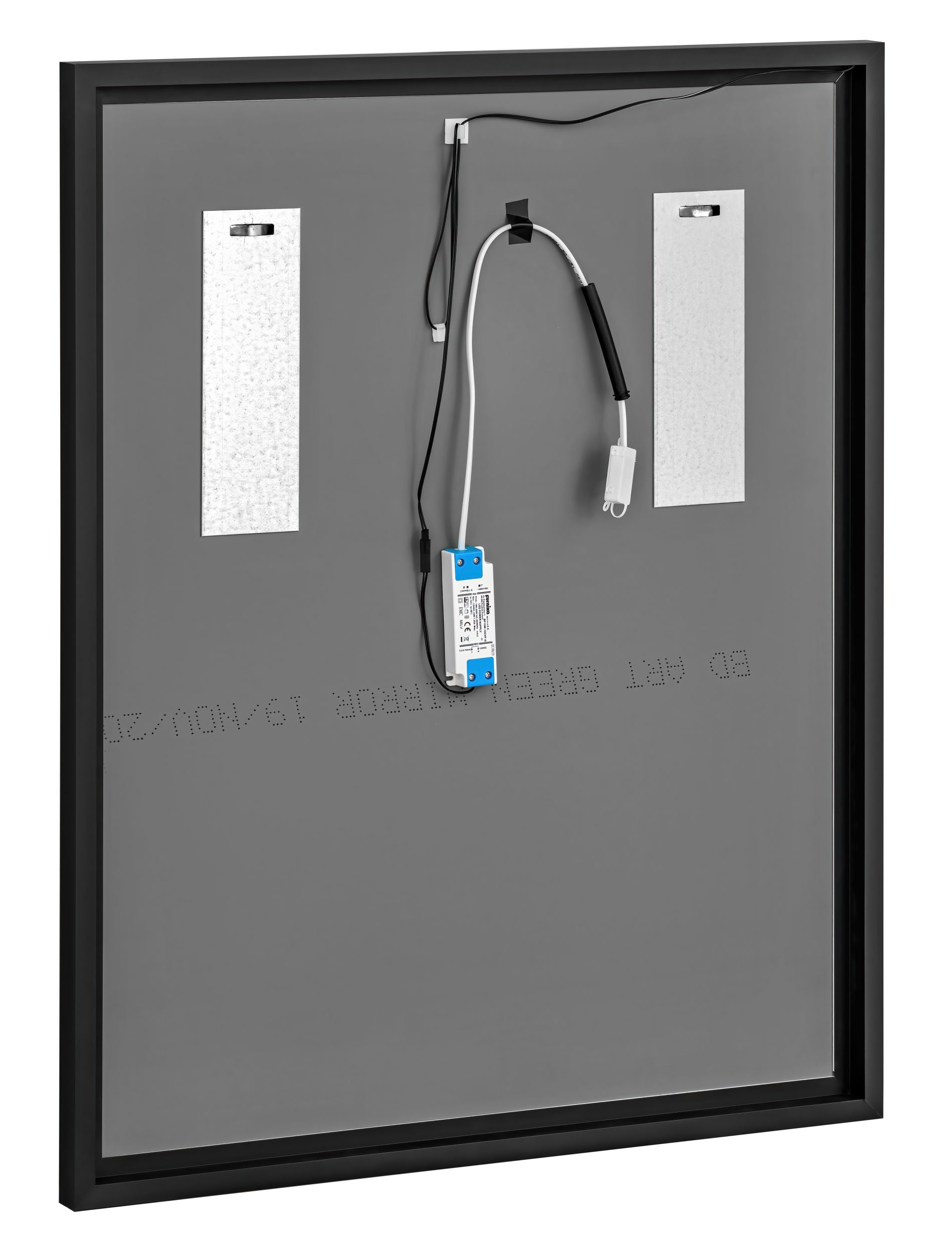 Lustro z podświetleniem LED Alice 83x68 cm w grafitowej ramie
