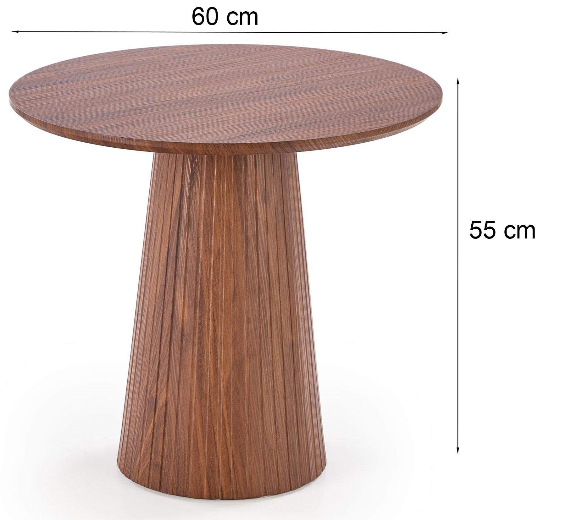 Stolik kawowy Gisela okrągły 60 cm orzech