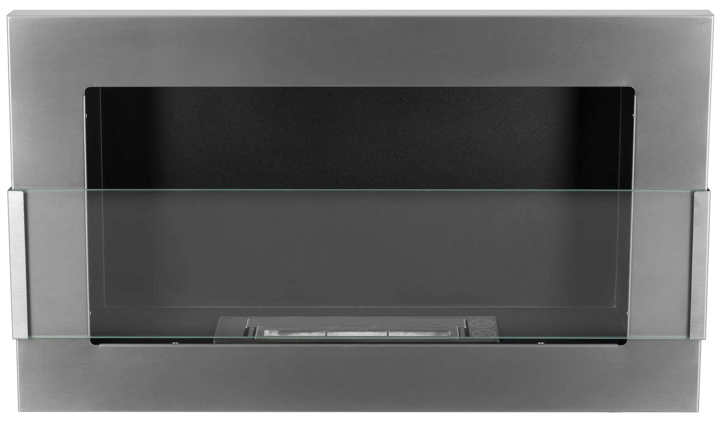 Biokominek Maltern 65x40 cm z szybą INOX srebrny z certyfikatem TÜV