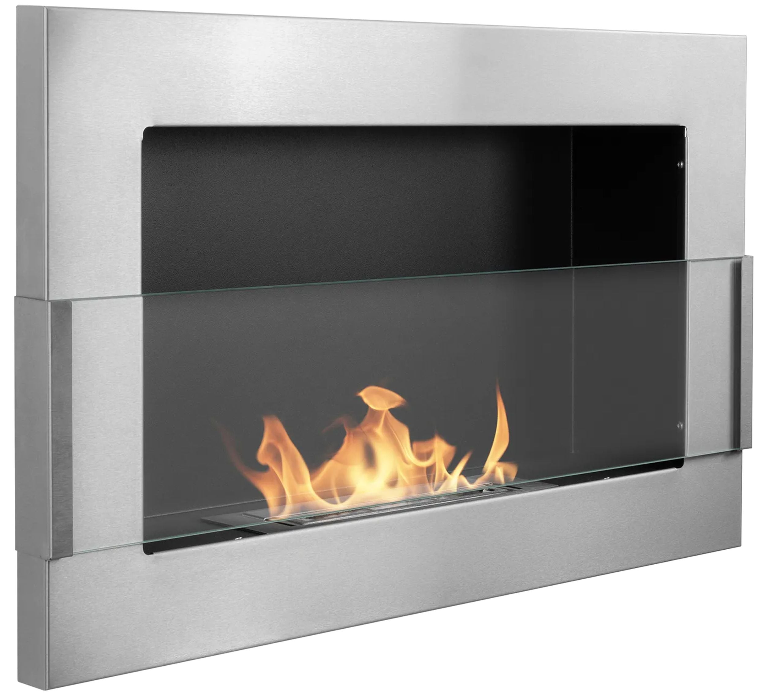 Biokominek Maltern 65x40 cm z szybą INOX srebrny z certyfikatem TÜV