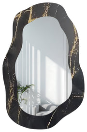 Lustro ścienne Marble Nocto 50x77 cm motyw czarno-złotego marmuru