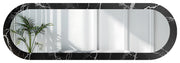 Lustro ścienne Marble Ovalis 50x100 cm motyw czarno-srebrnego marmuru