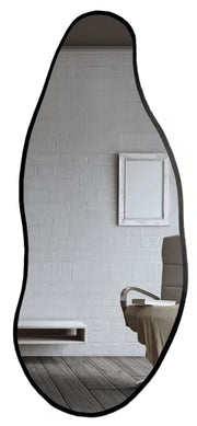 Lustro ścienne Baryt 129x50 cm w czarnej ramie