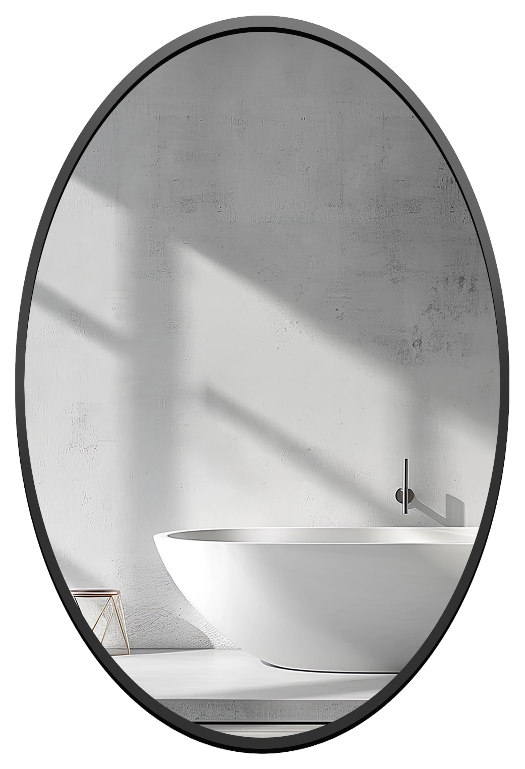 Lustro ścienne Eliza 50x100 cm w czarnej ramie slim