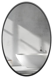 Lustro ścienne Eliza 50x100 cm w czarnej ramie slim