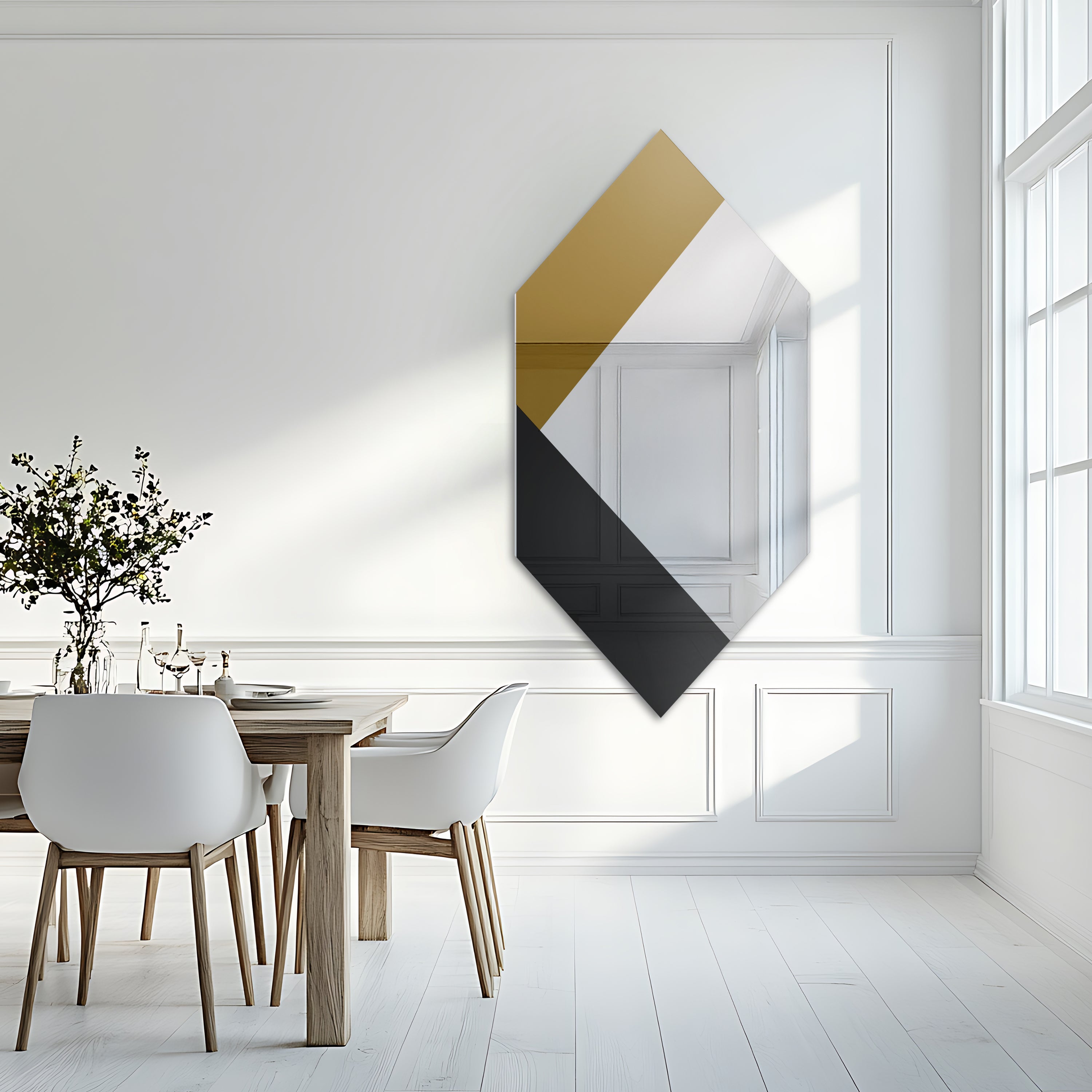 Lustro ścienne Madam 100x50 cm czarno-złote