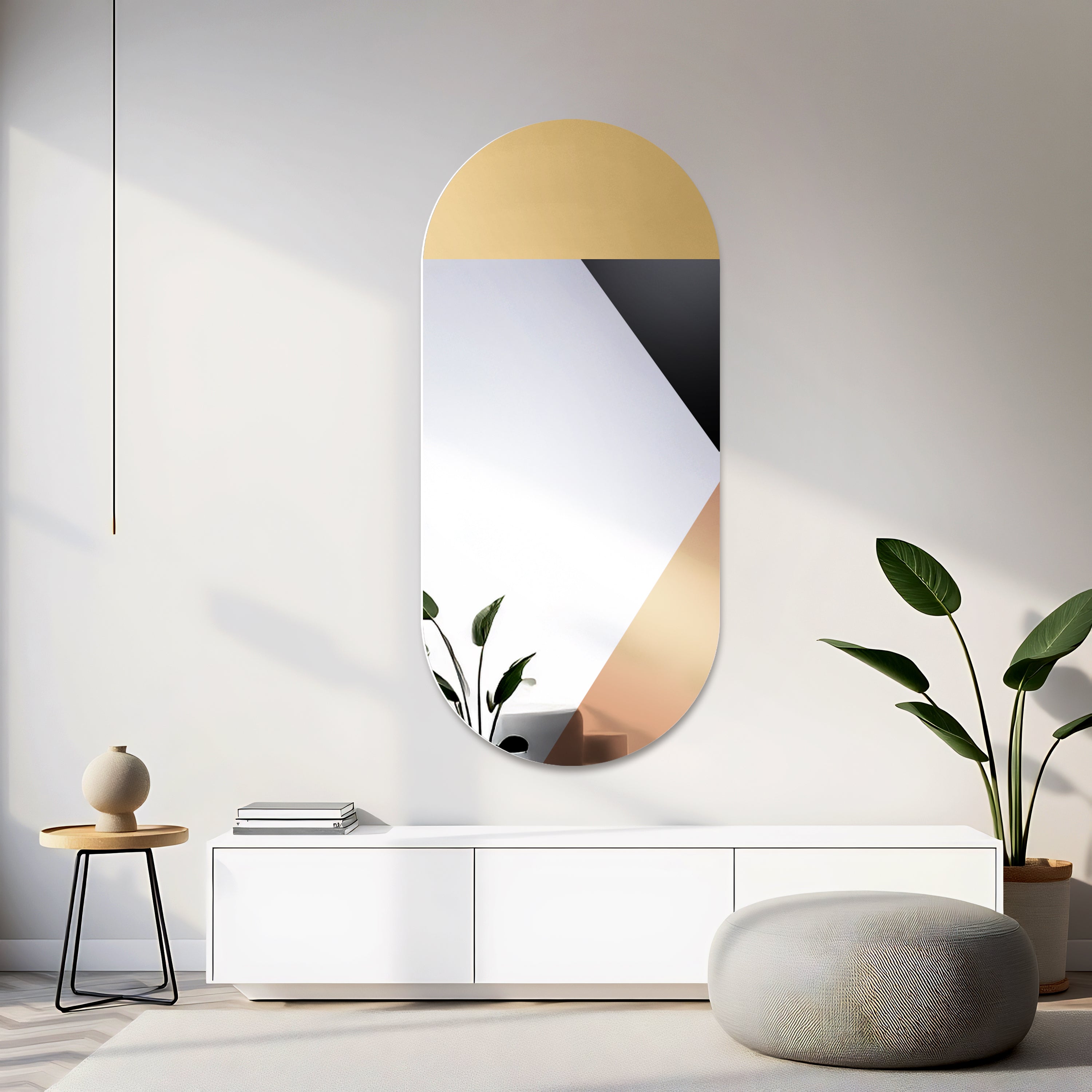 Lustro ścienne Rio 140x70 cm z kolorową taflą