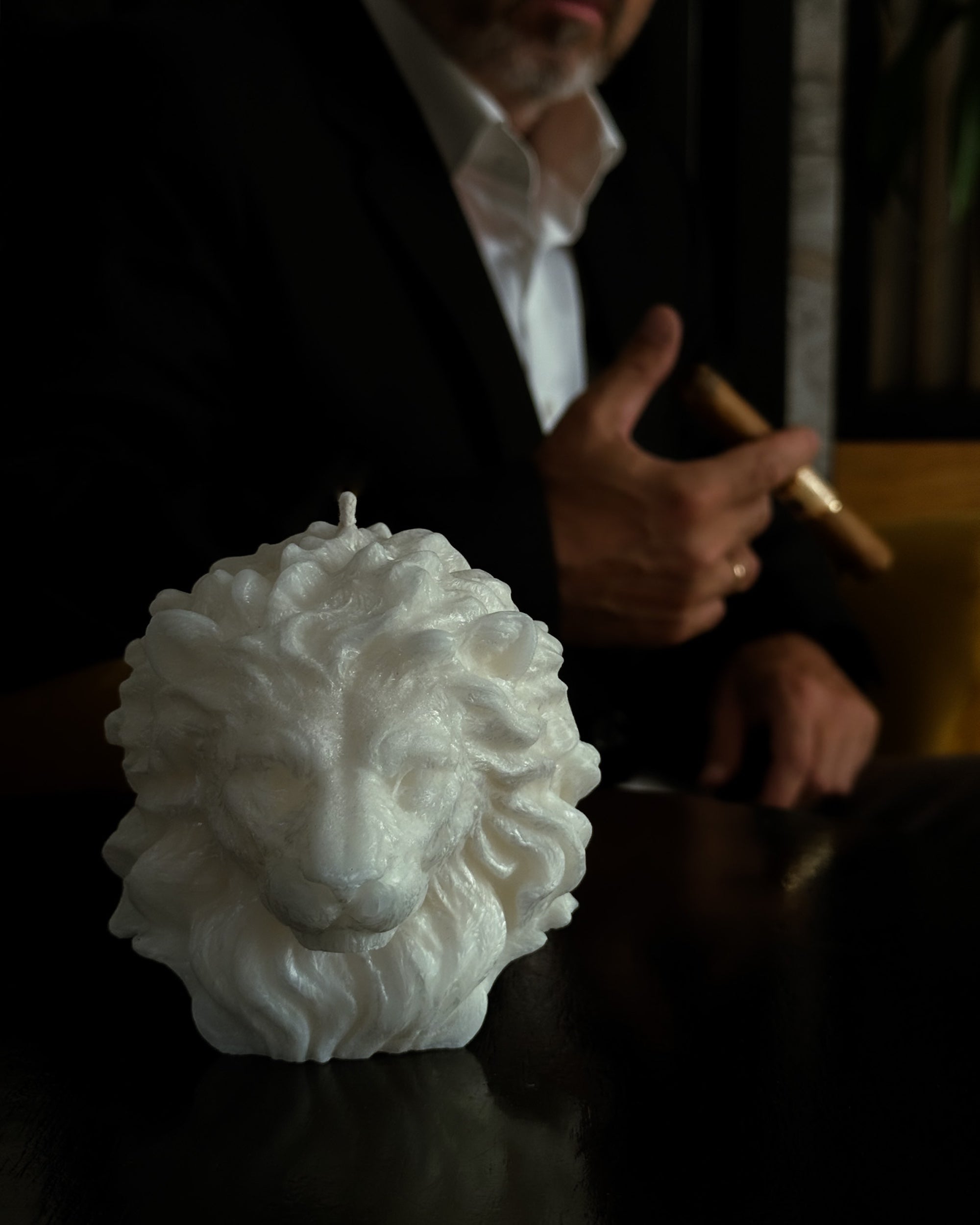 Świeca z wosku palmowego Lion Head 500 g