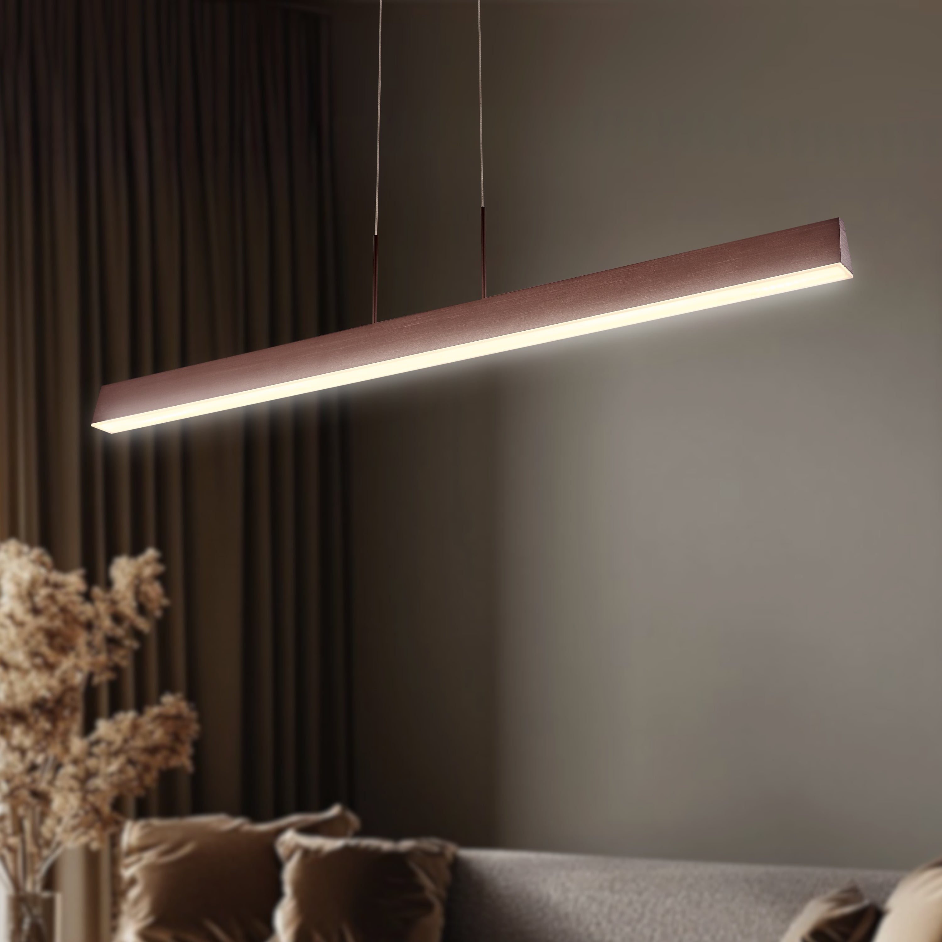 Lampa wisząca LED Coconut 91x8 brązowa 4000K 28W