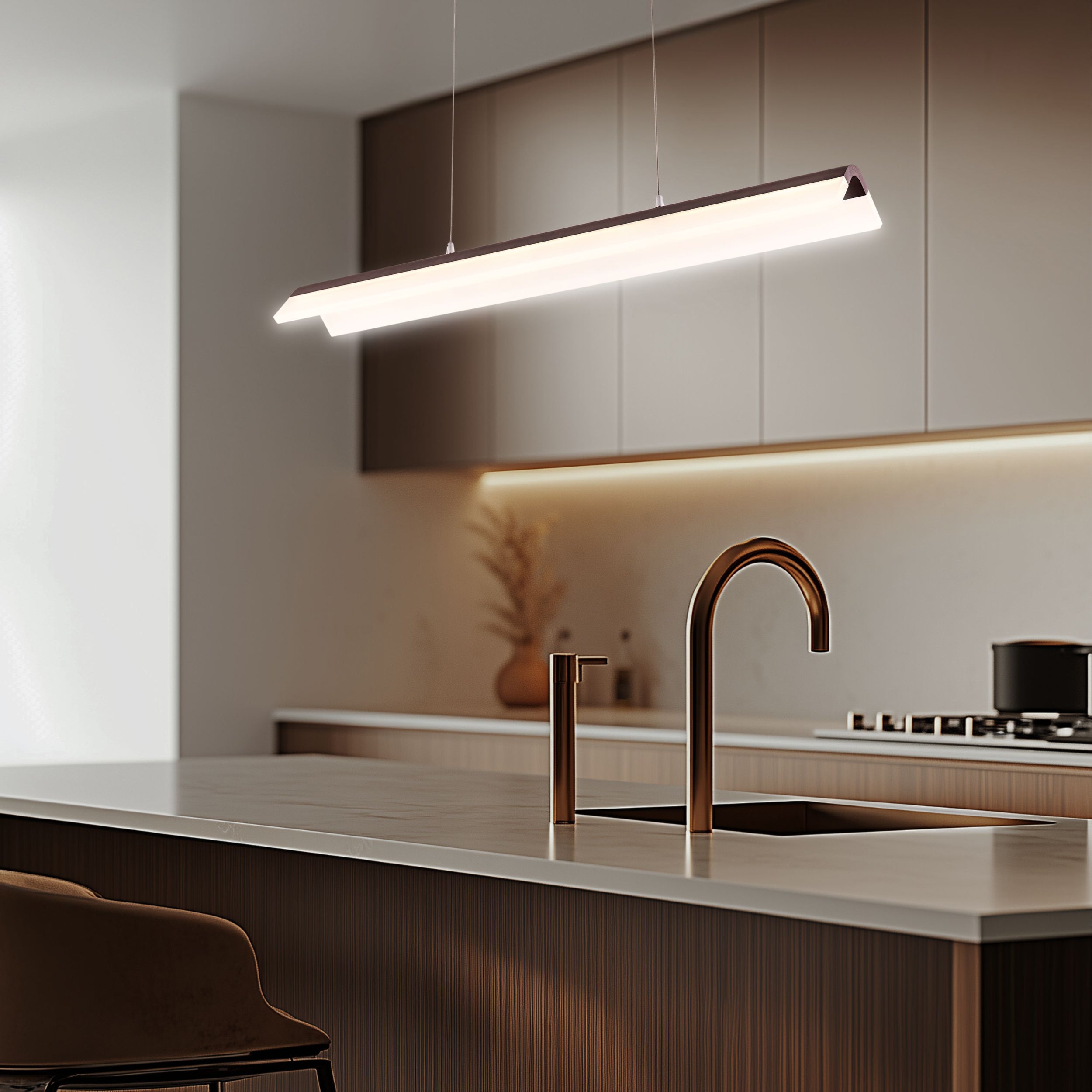 Lampa Wisząca LED Curacoa brązowa
