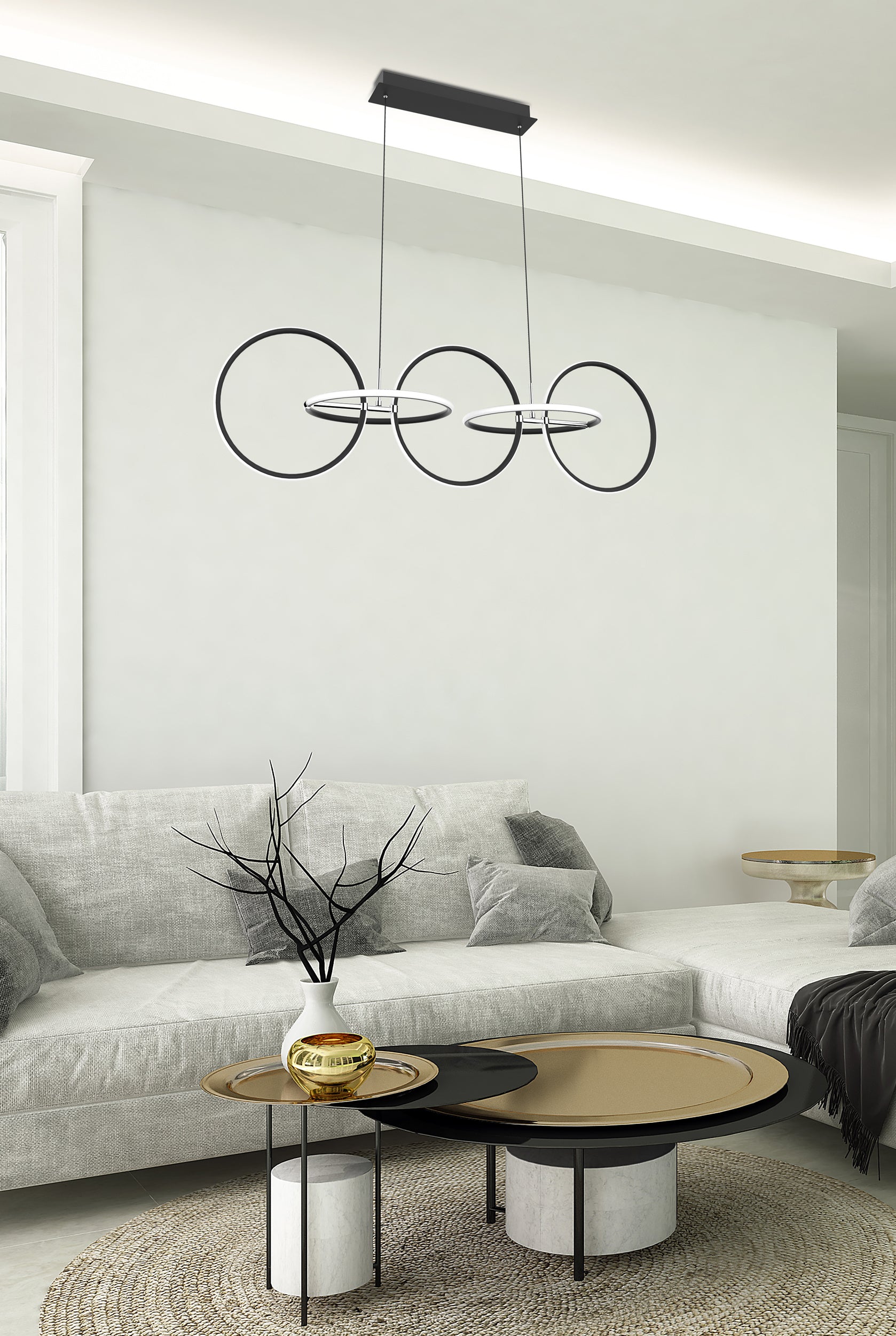 Lampa wisząca LED Kos 114x35 chromowa 4000K 60W
