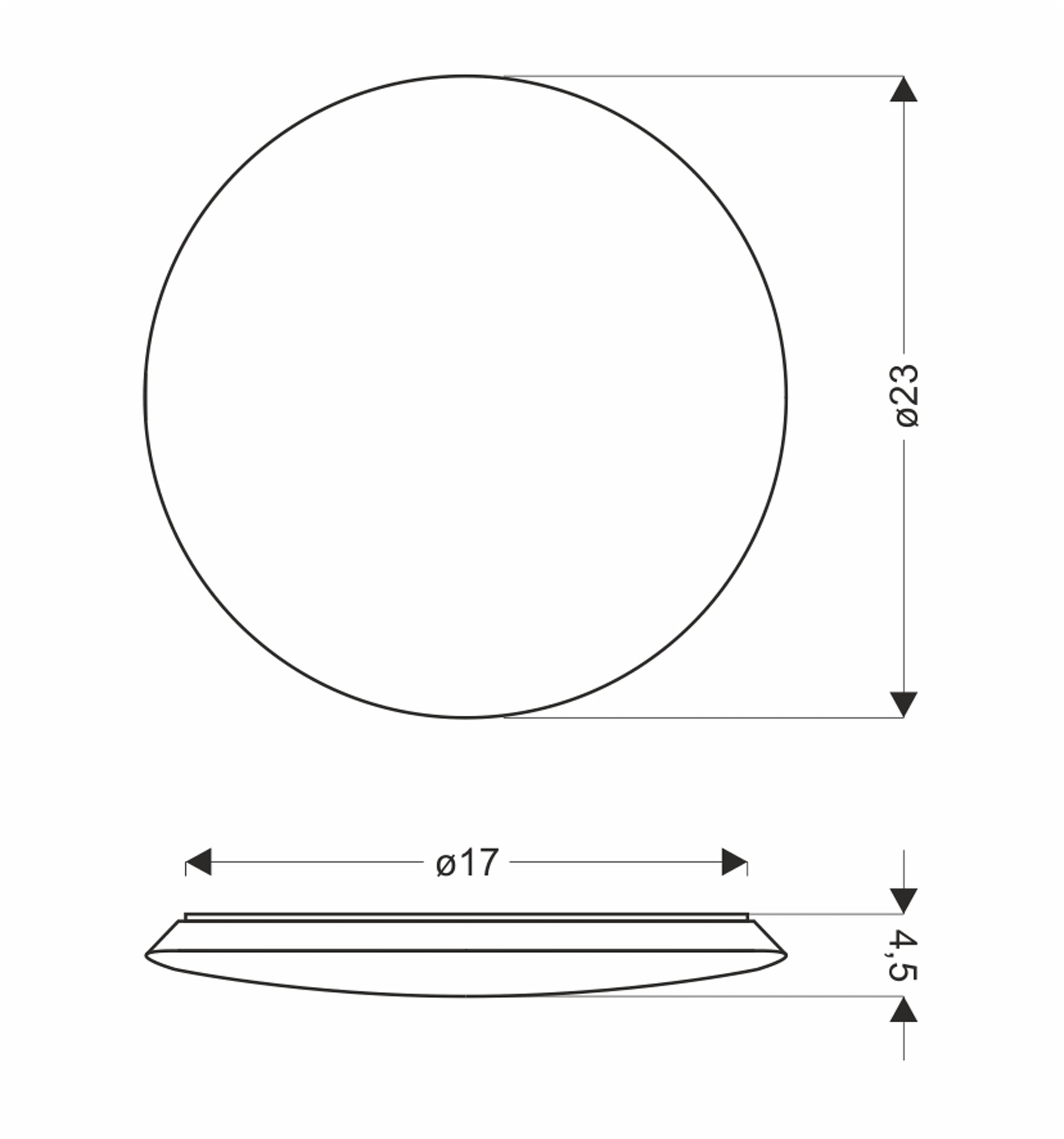 Plafon LED Mega 23 cm biały