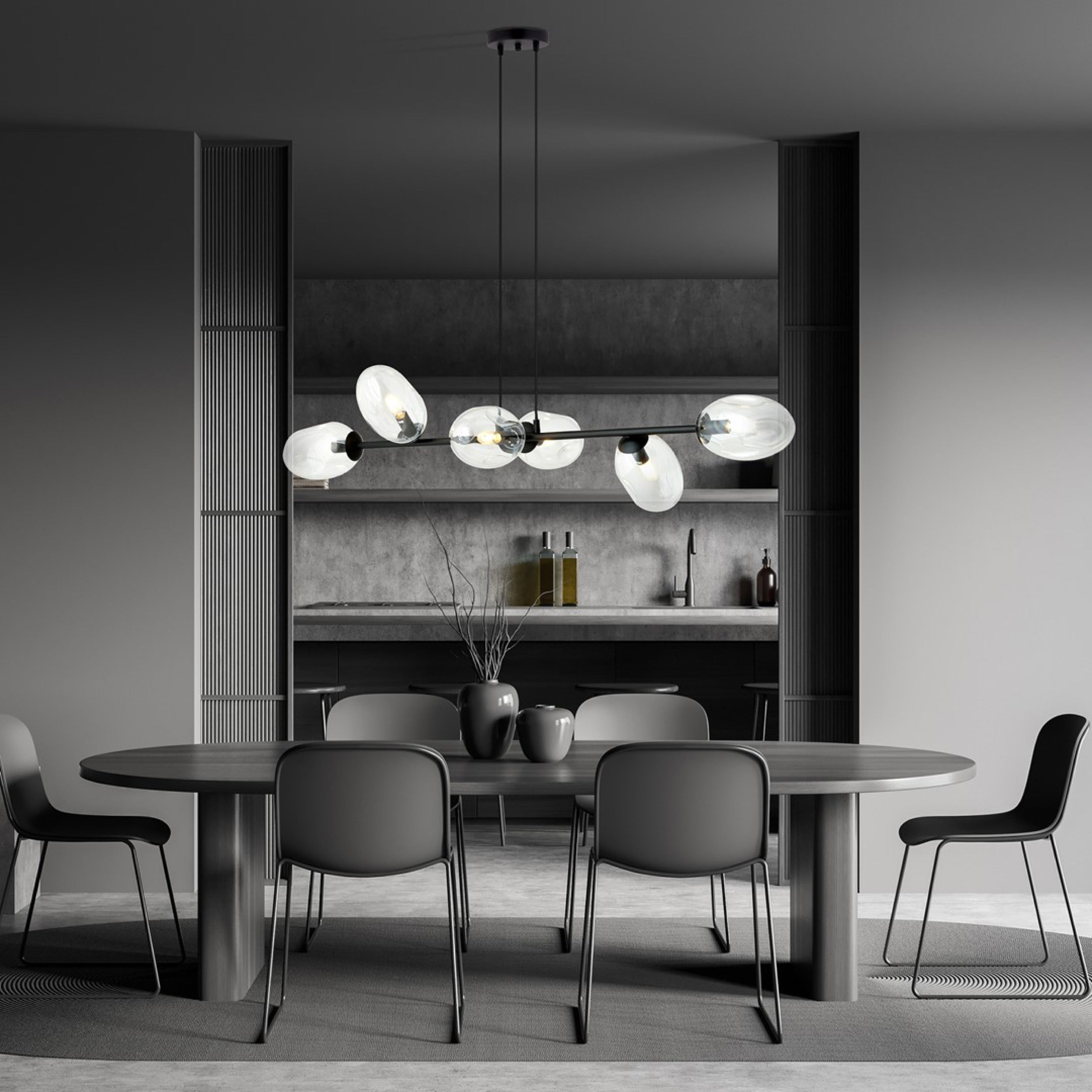 Lampa sufitowa Pandora x6 czarna