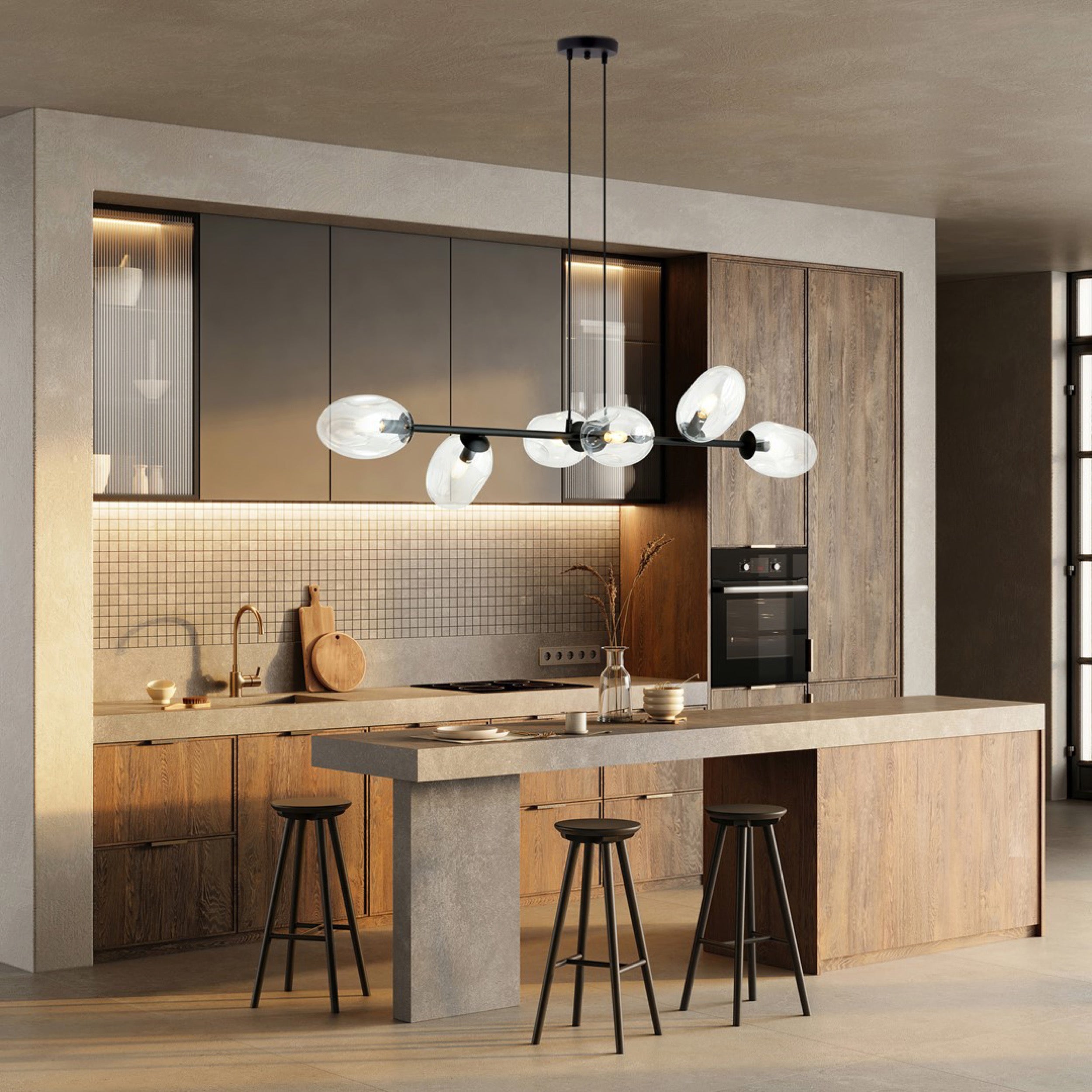 Lampa sufitowa Pandora x6 czarna