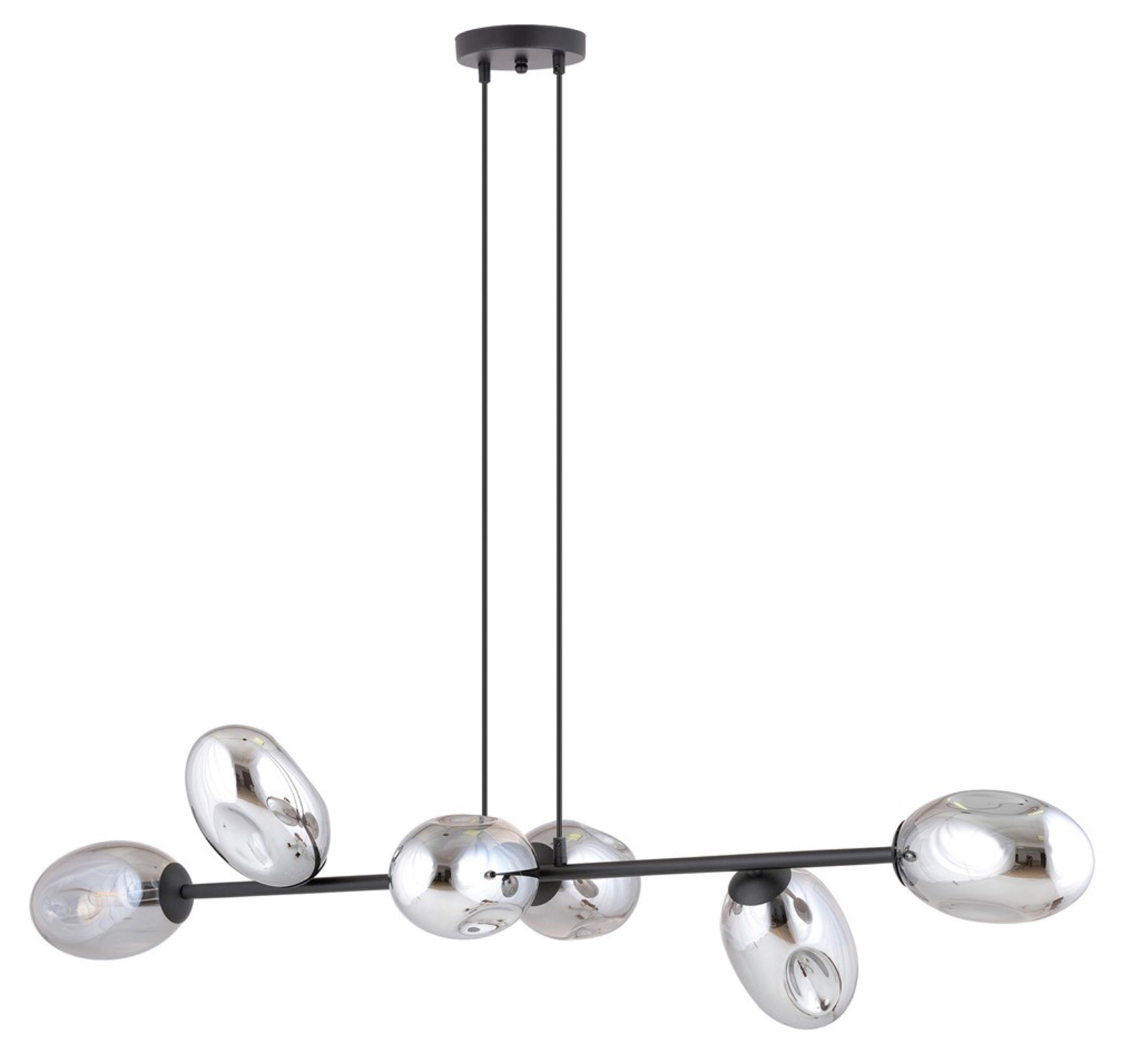 Lampa sufitowa Pandora x6 czarno-szara