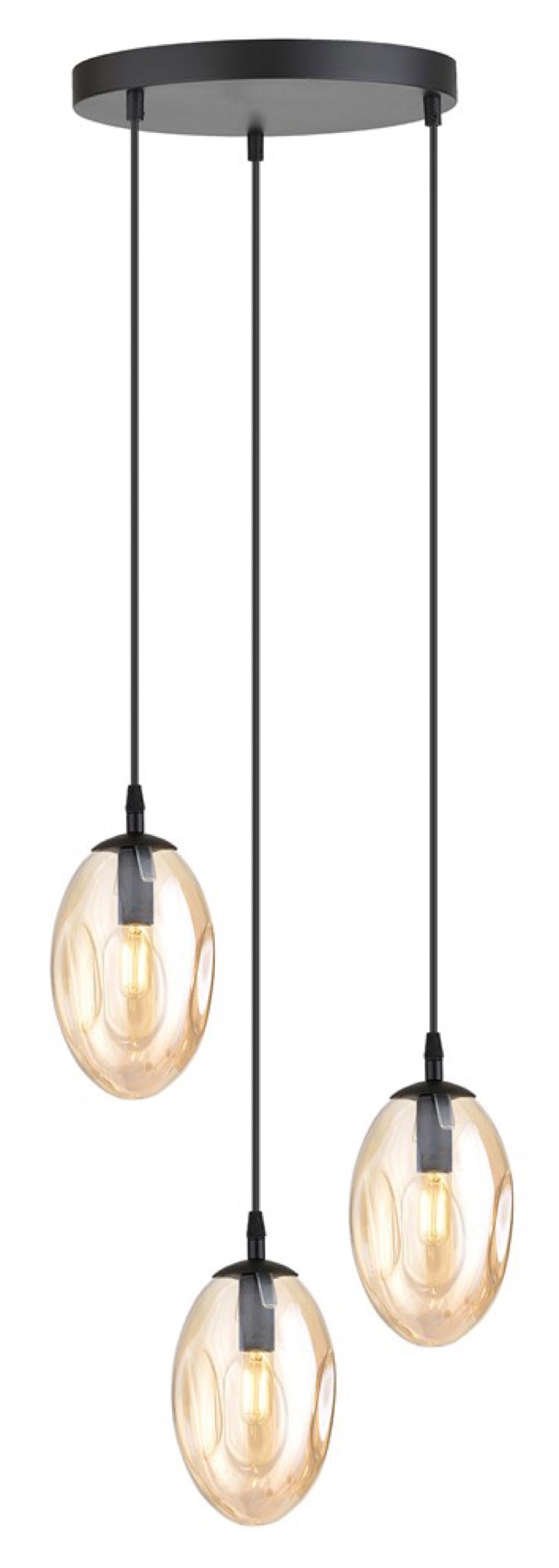 Lampa sufitowa Astral x3 czarno-beżowa