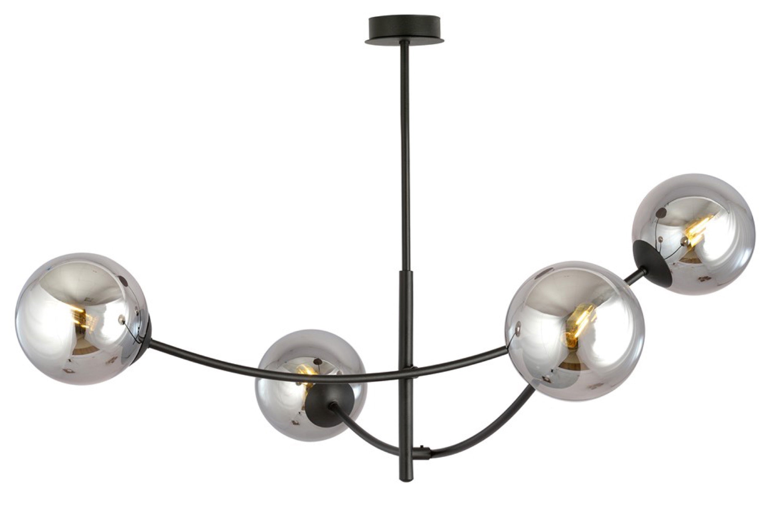 Lampa sufitowa Hunter x4 czarno-szara