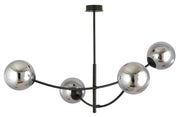 Lampa sufitowa Hunter x4 czarno-szara