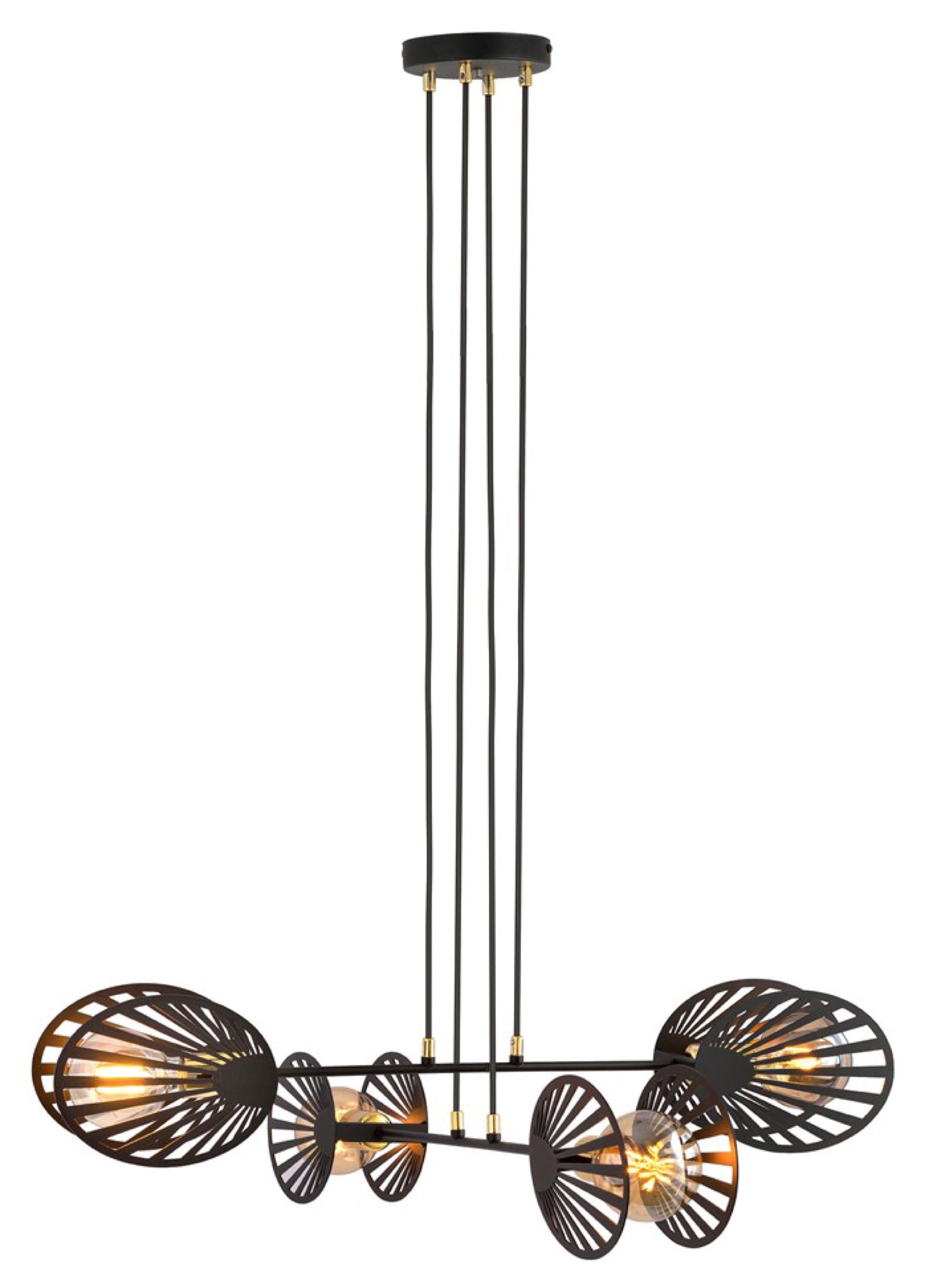 Lampa sufitowa Playa x4 czarna