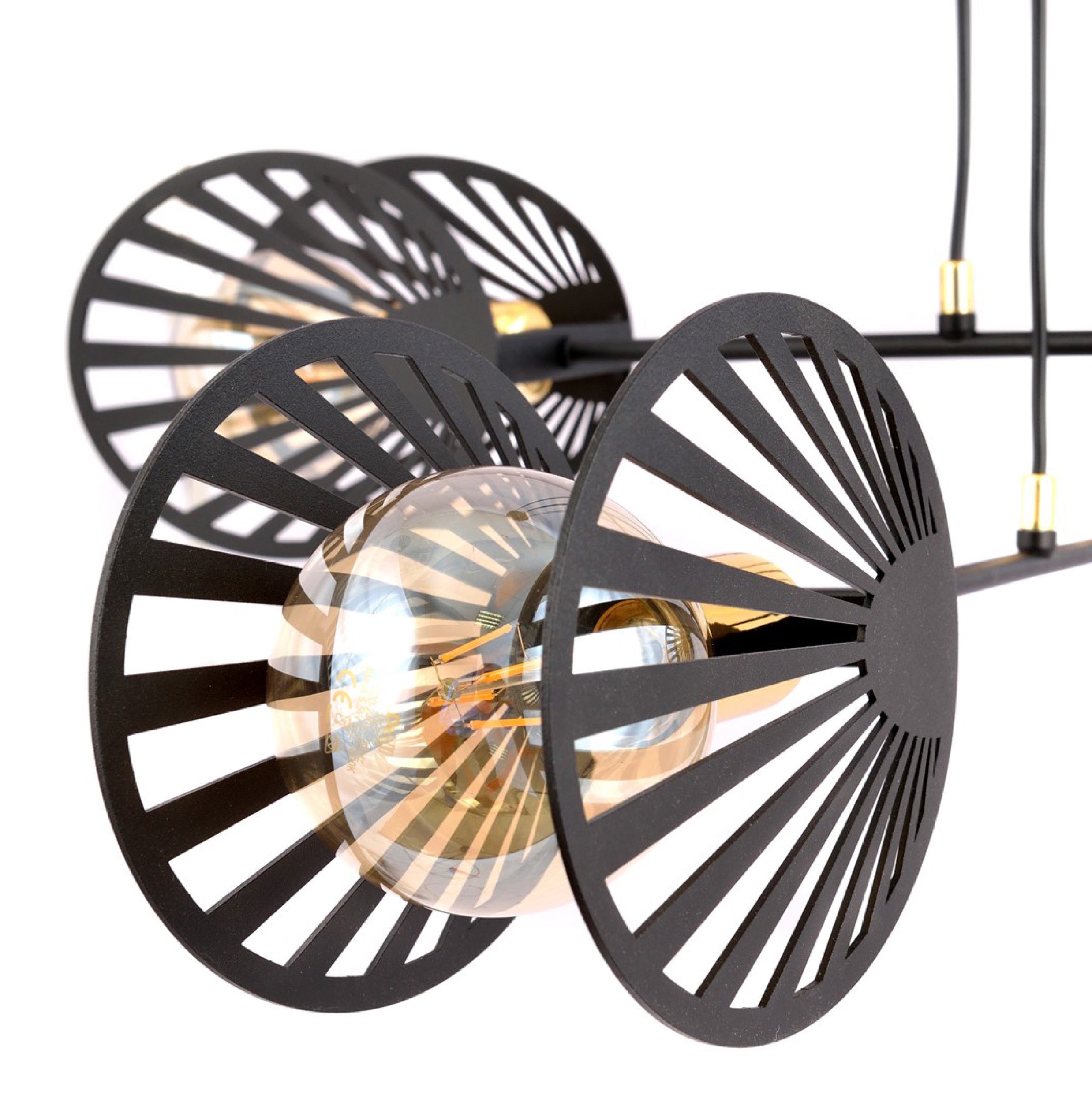 Lampa sufitowa Playa x4 czarna
