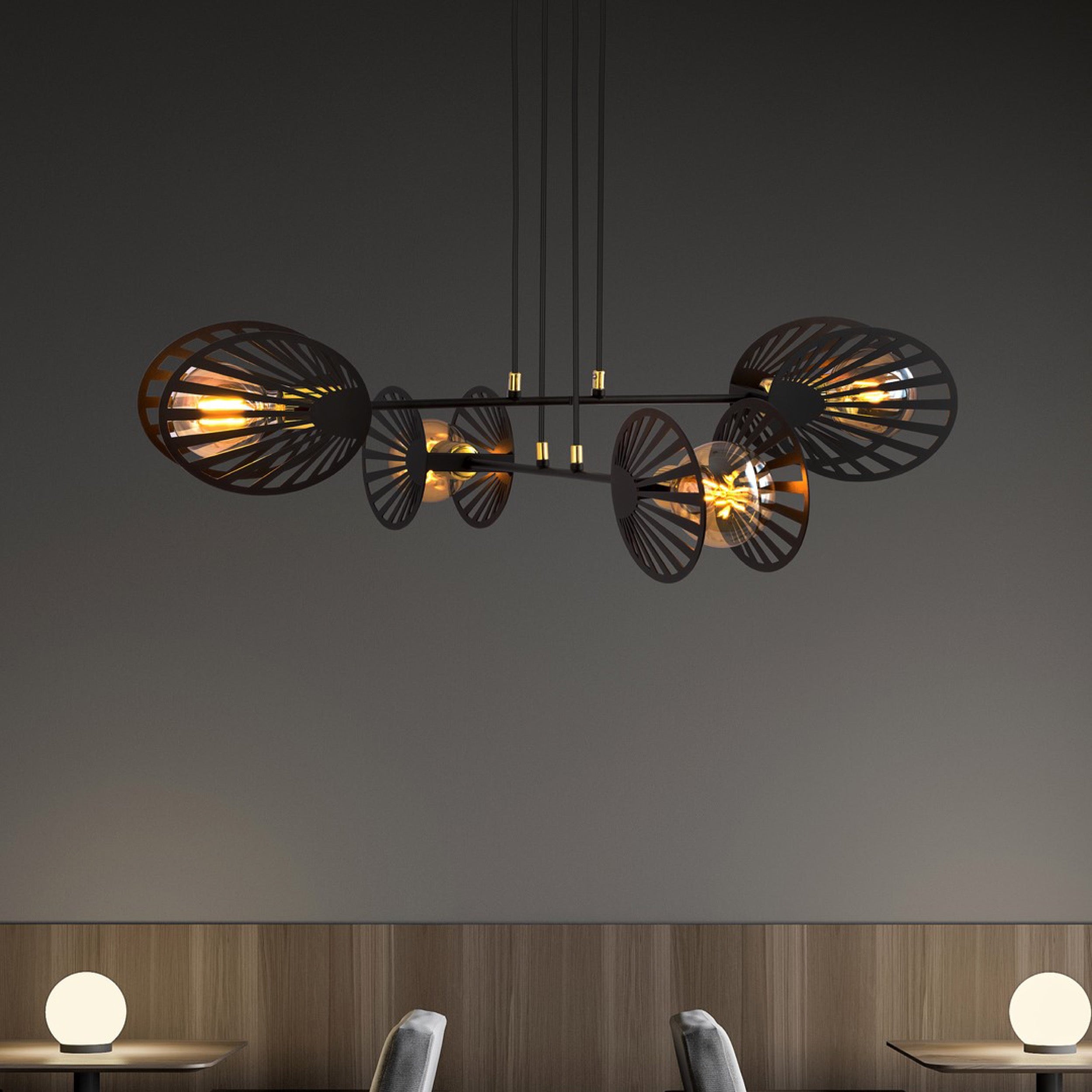 Lampa sufitowa Playa x4 czarna