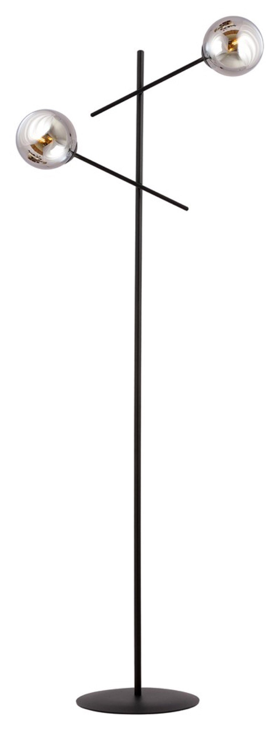 Lampa podłogowa Linear x2 czarno-szara