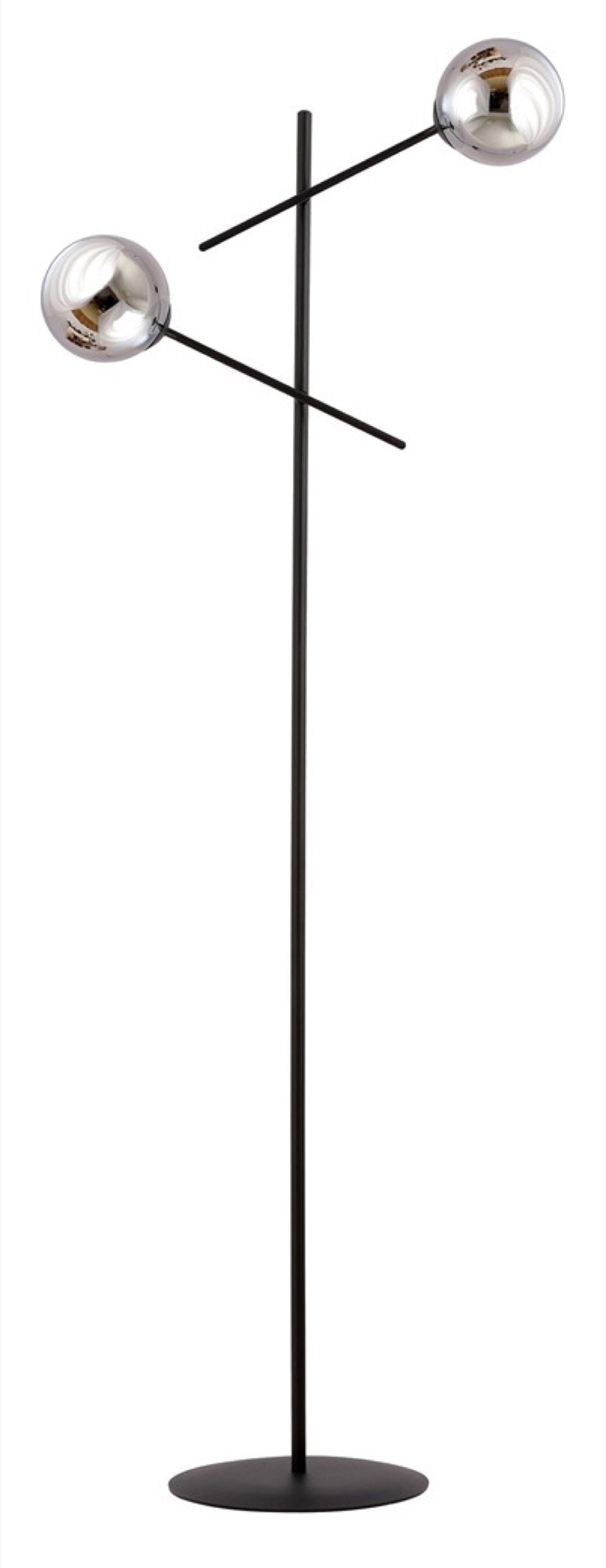 Lampa podłogowa Linear x2 czarno-szara