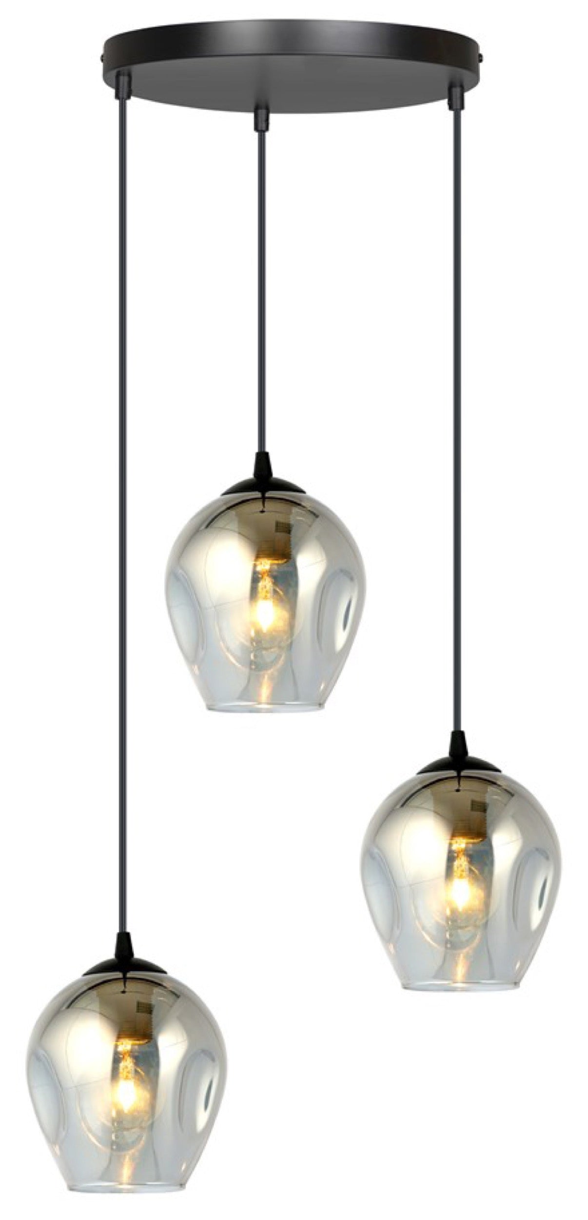 Lampa sufitowa Istar x3 czarno-szara