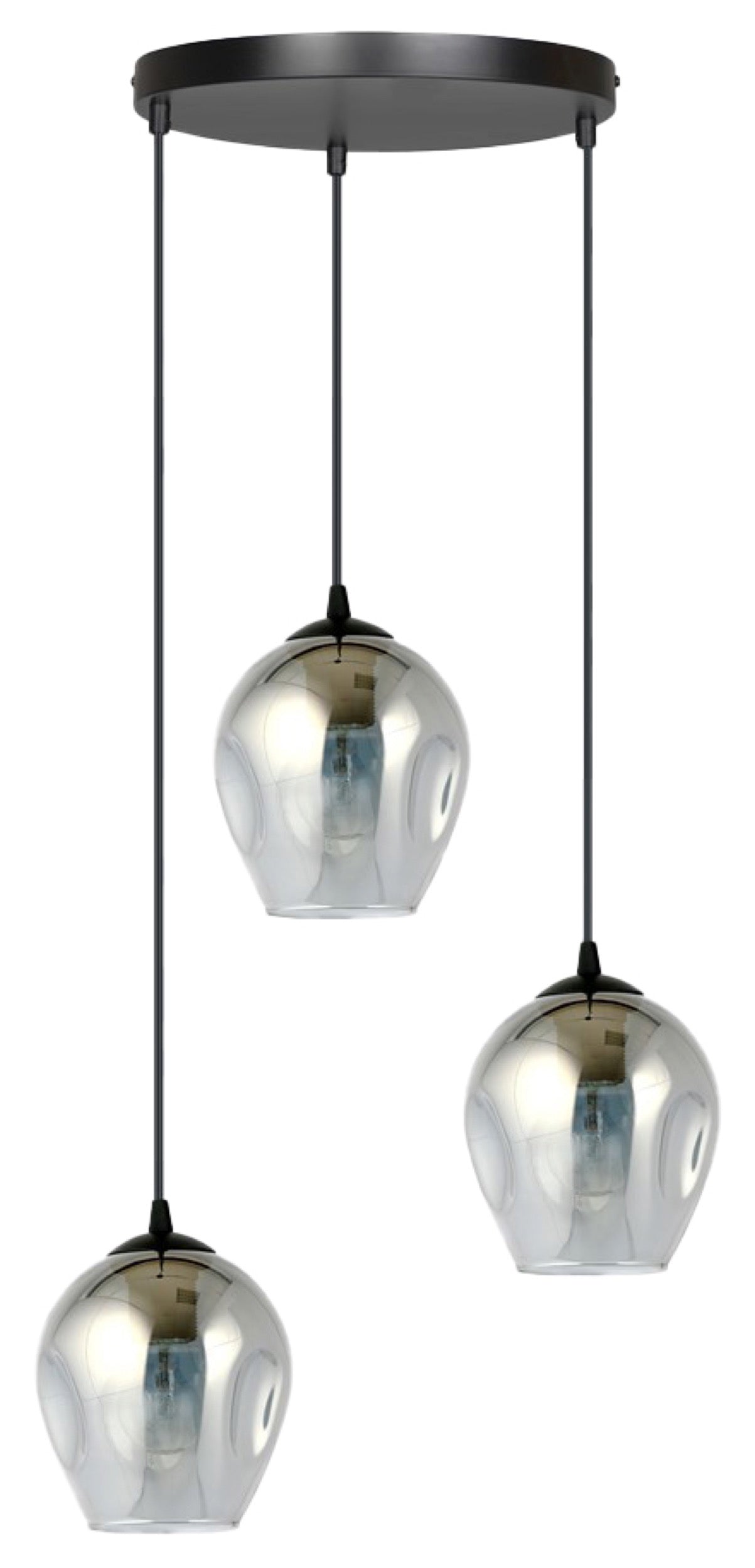 Lampa sufitowa Istar x3 czarno-szara