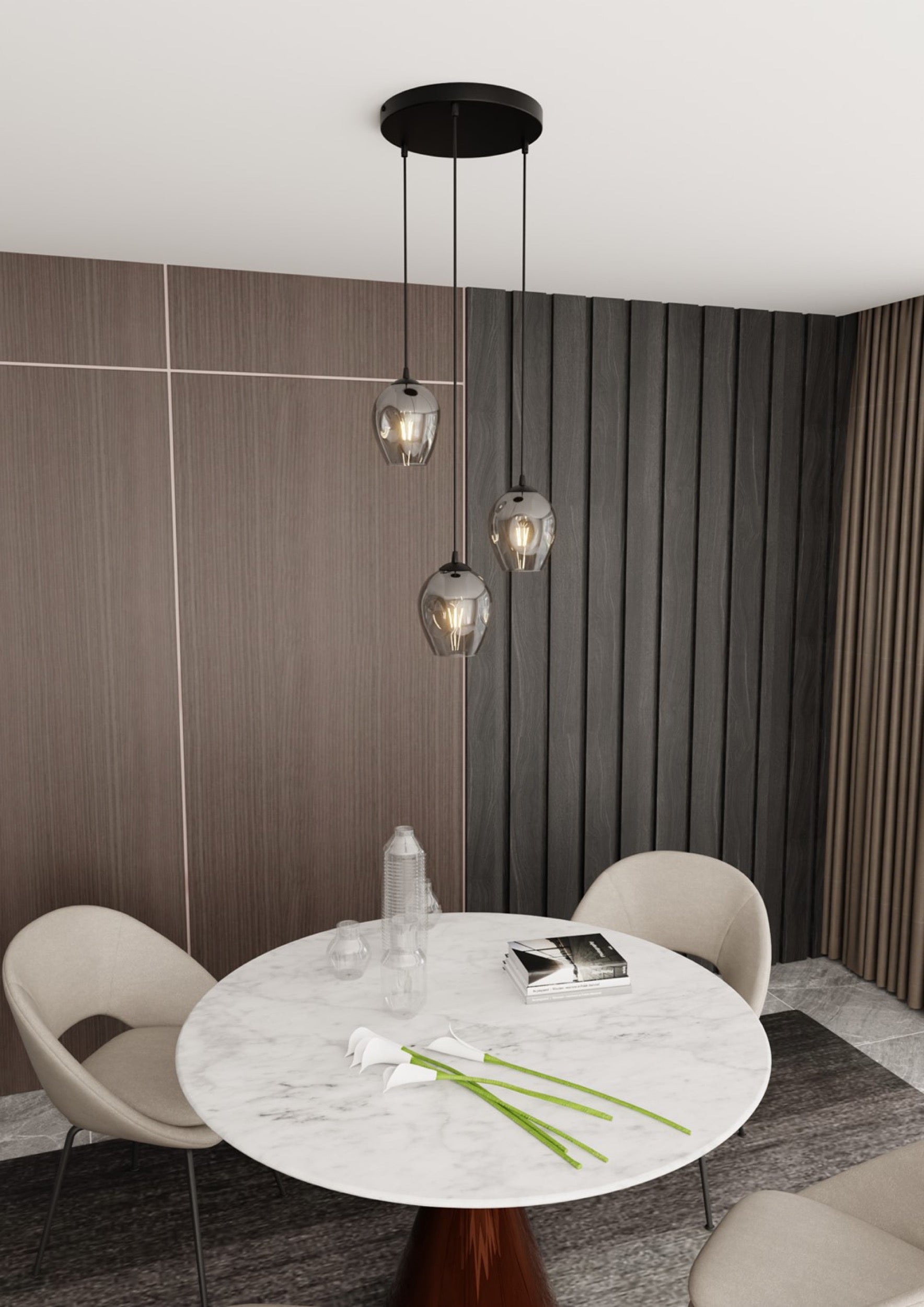 Lampa sufitowa Istar x3 czarno-szara