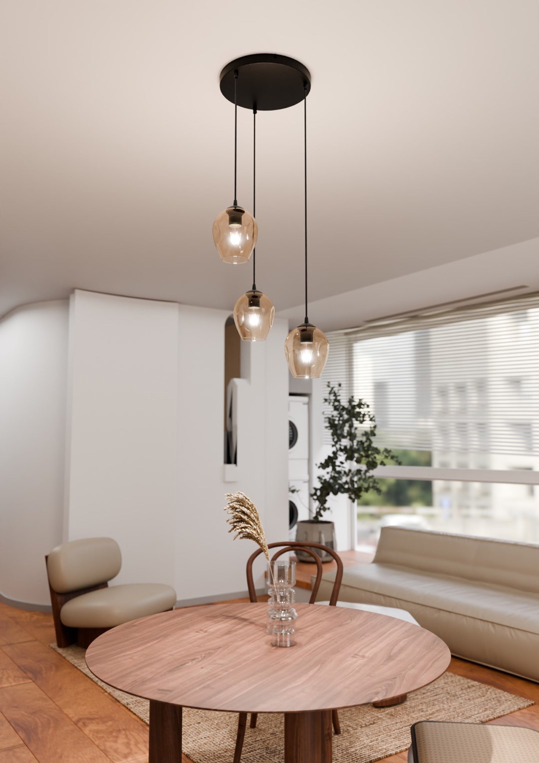 Lampa sufitowa Istar x3 czarno-beżowa
