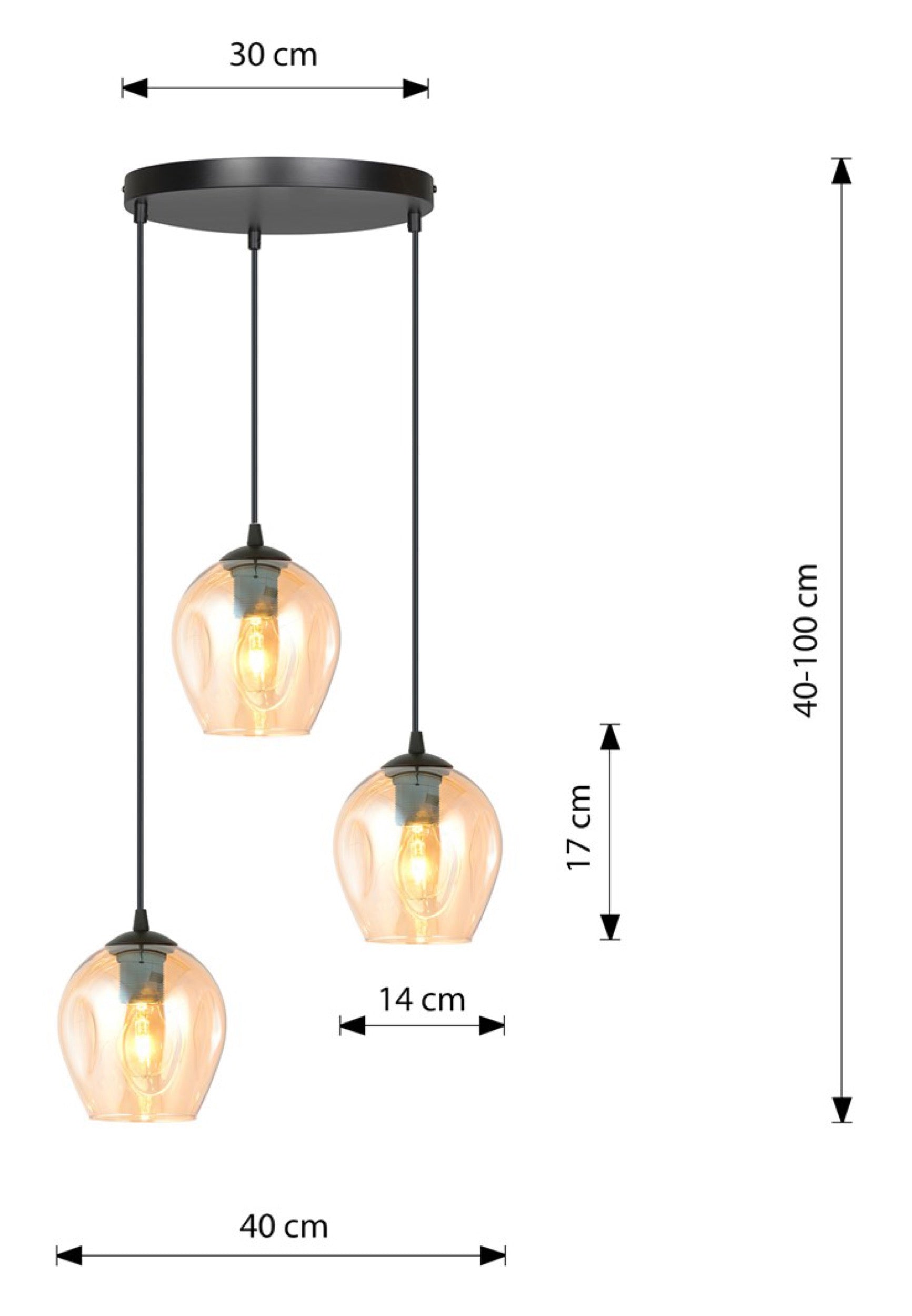 Lampa sufitowa Istar x3 czarno-beżowa