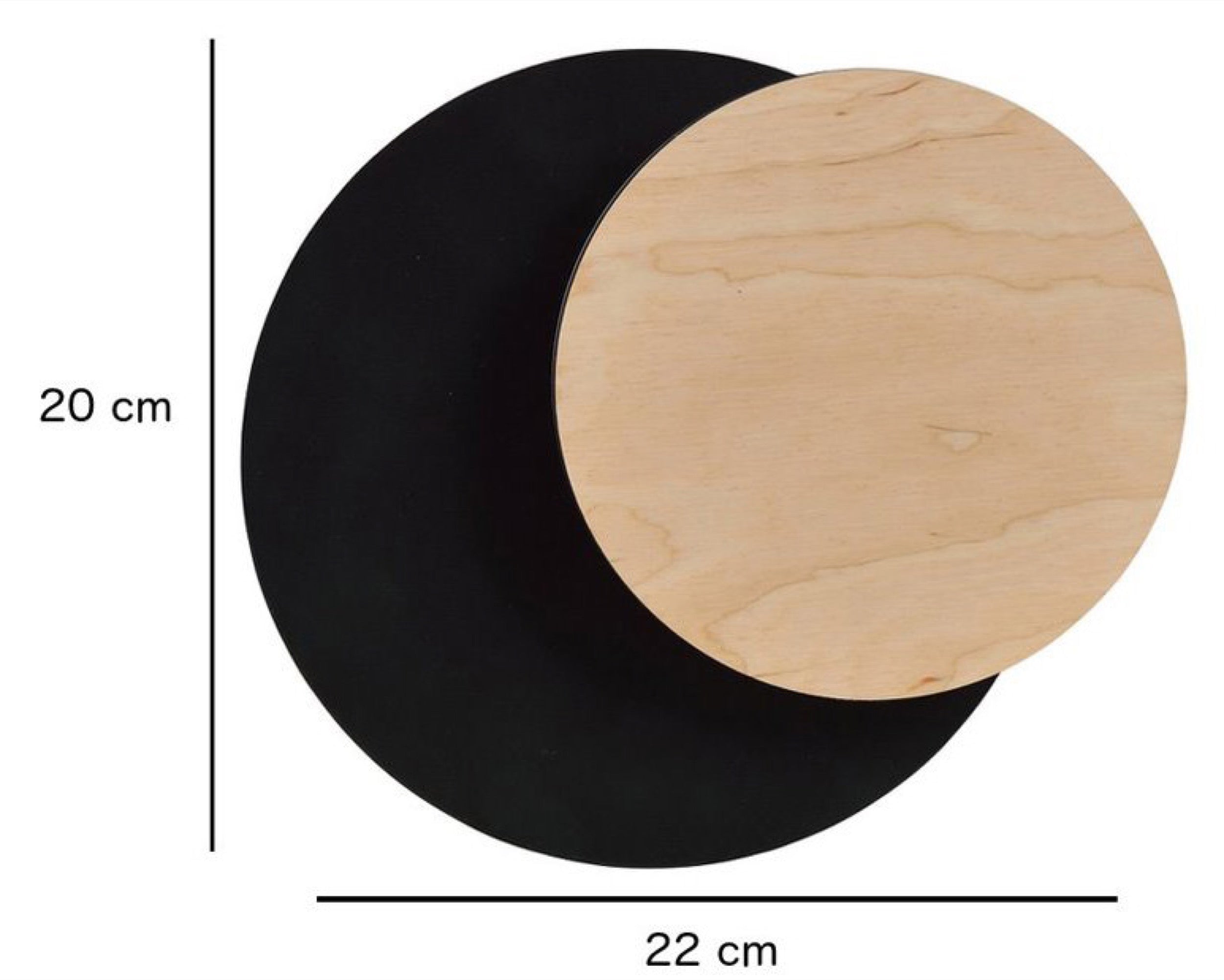 Kinkiet ścienny Circle I czarny