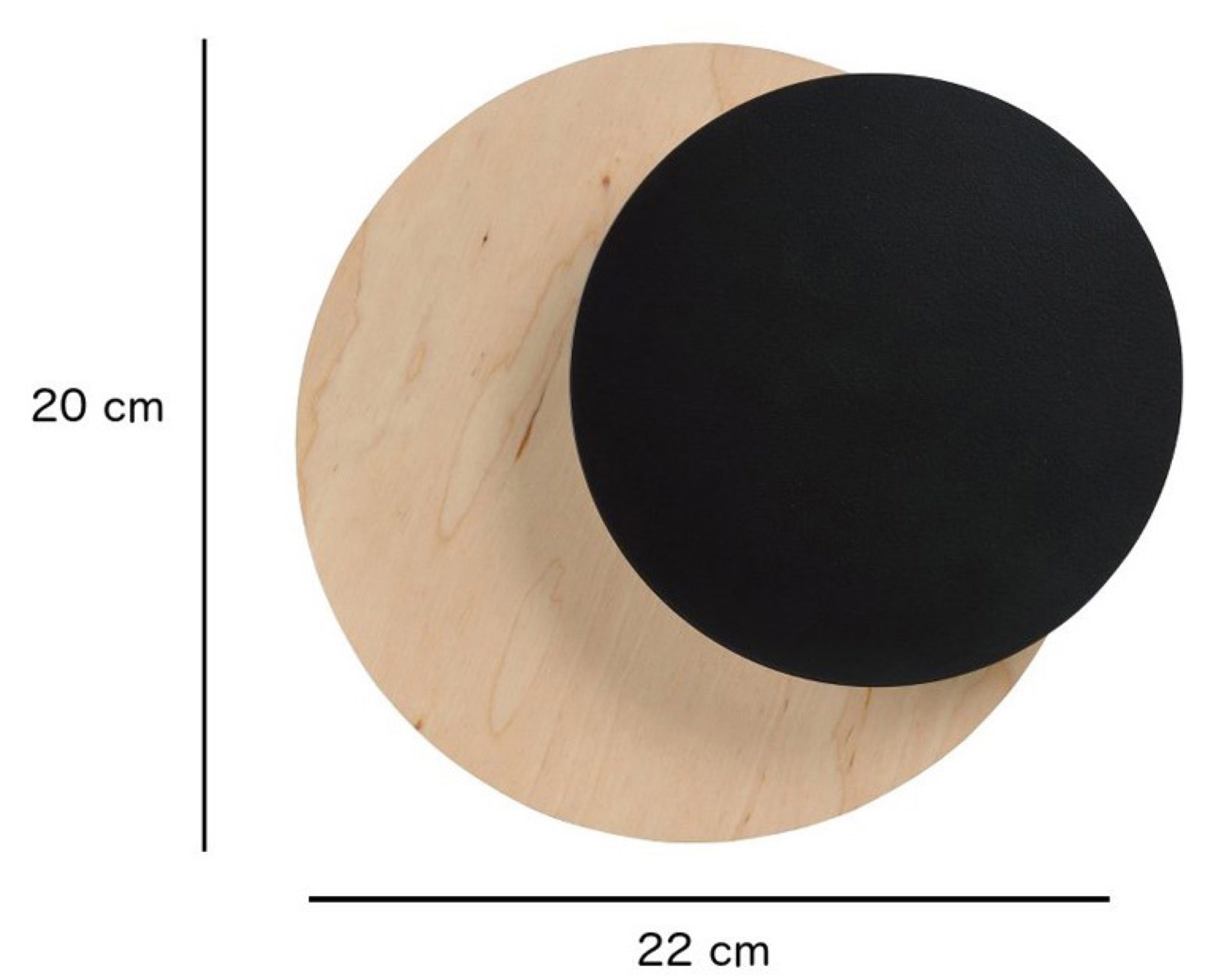 Kinkiet ścienny Circle II czarny