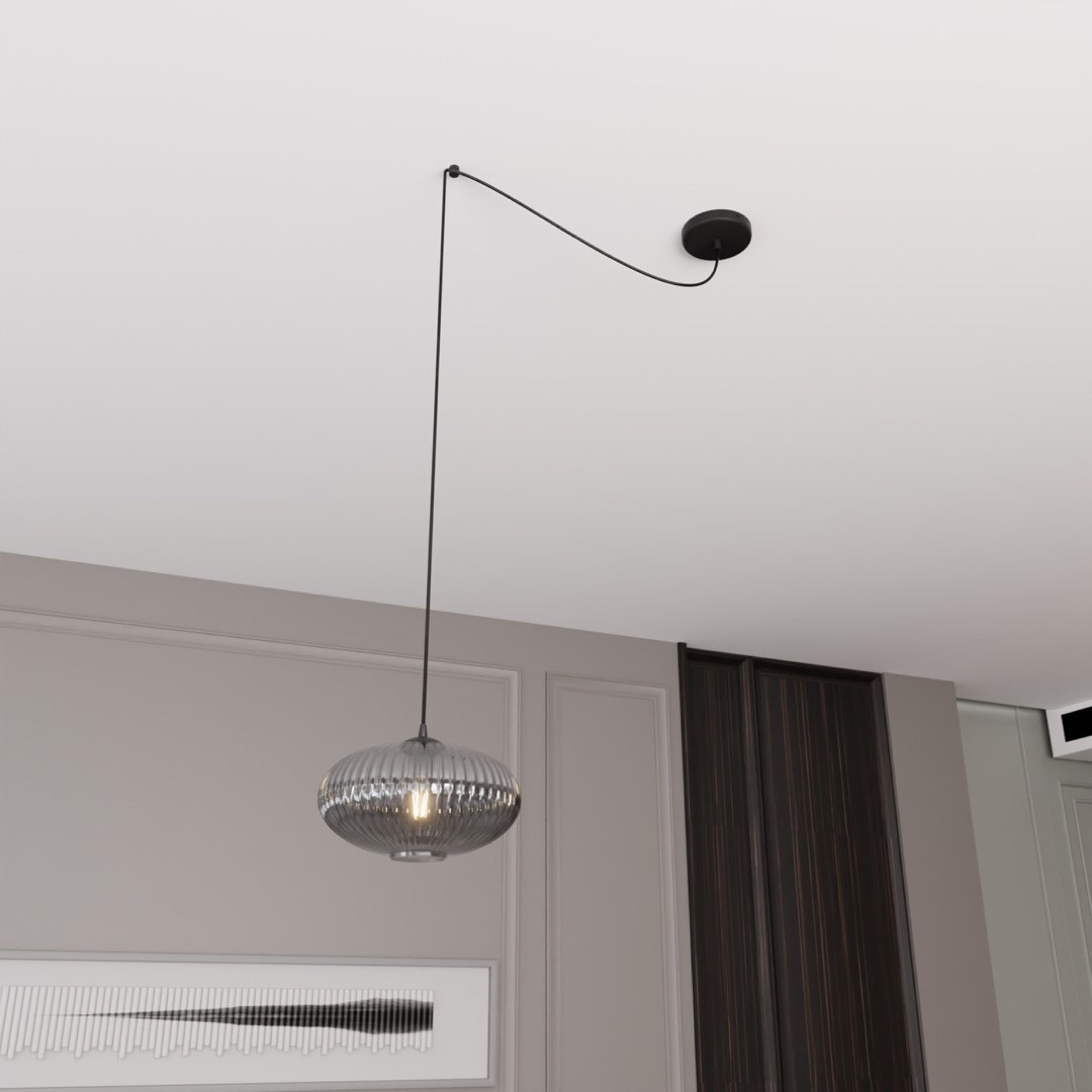 Lampa sufitowa Origo czarno-szara