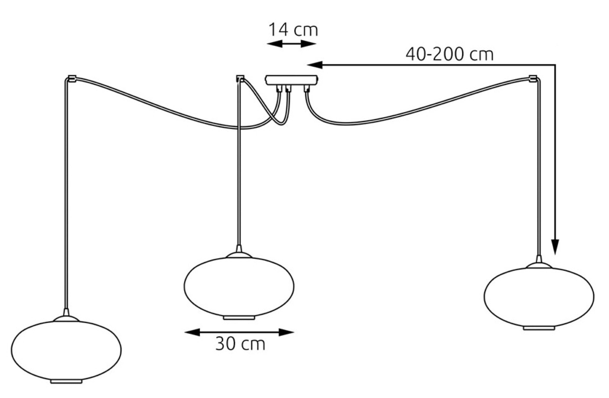 Lampa sufitowa Origo x3 czarno-szara