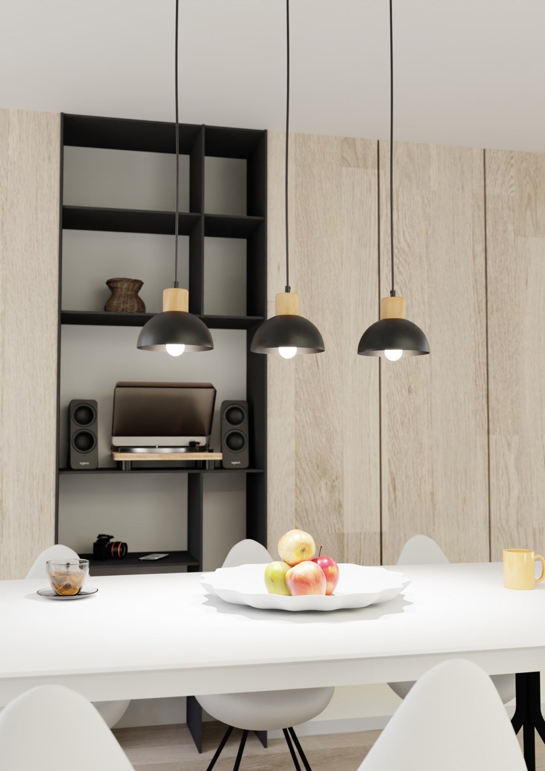 Lampa sufitowa Seco I x3 czarna