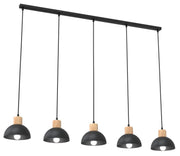 Lampa sufitowa Seco x5 czarna