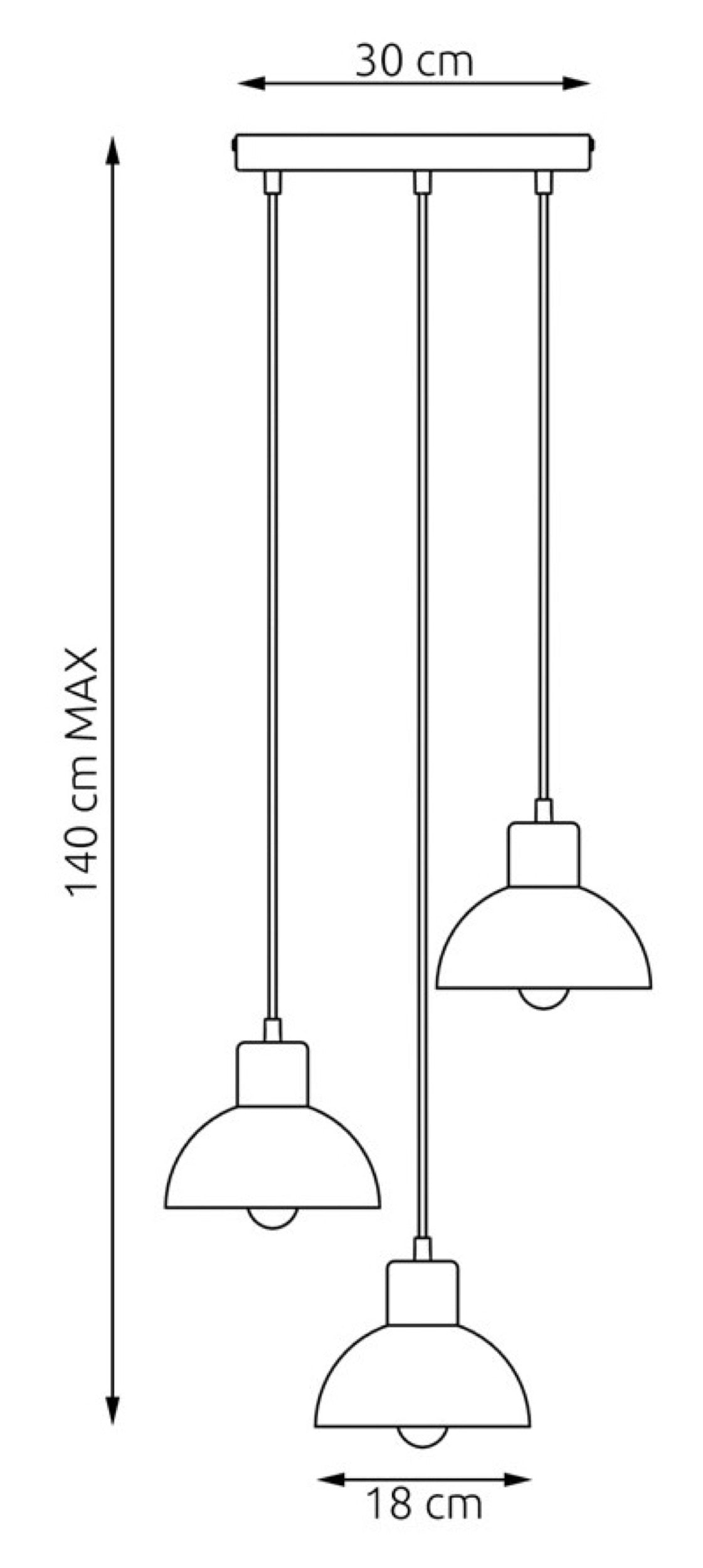 Lampa sufitowa Seco II x3 biała