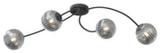 Lampa sufitowa Vibra x4 czarno-szara