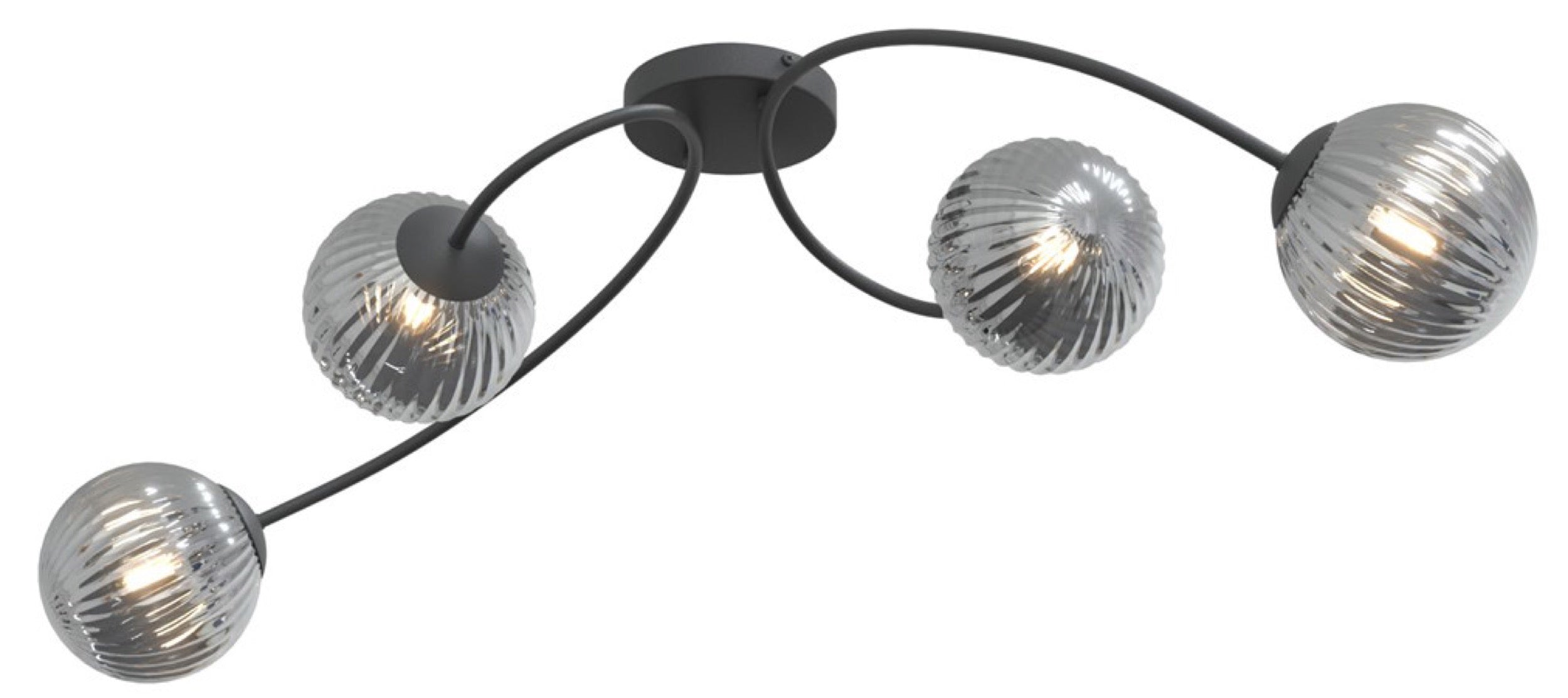 Lampa sufitowa Vibra x4 czarno-szara