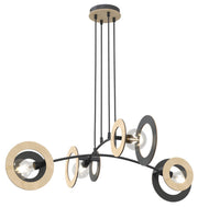 Lampa sufitowa Skiva x4 czarno-brazowa