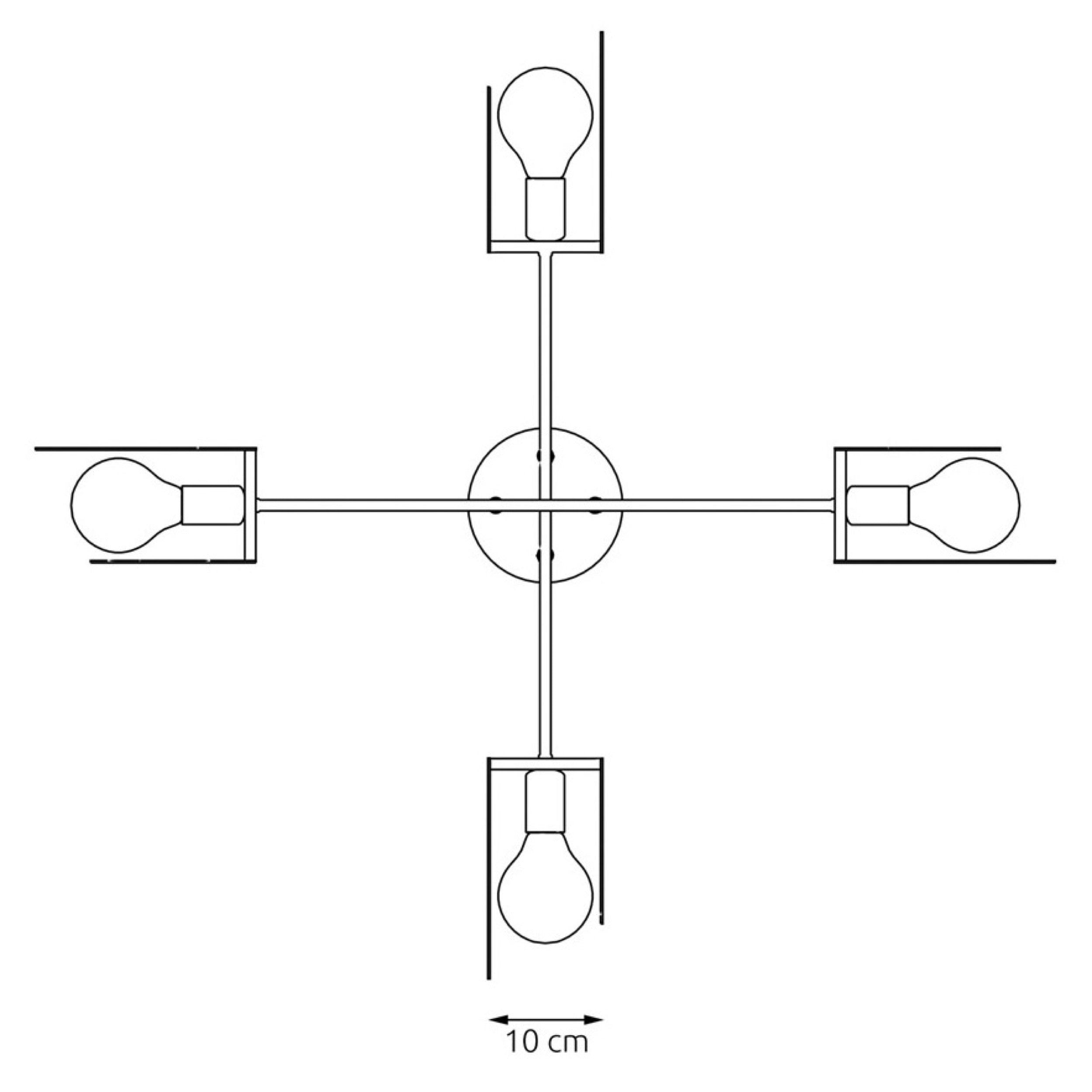 Lampa sufitowa Xotic x4 biała