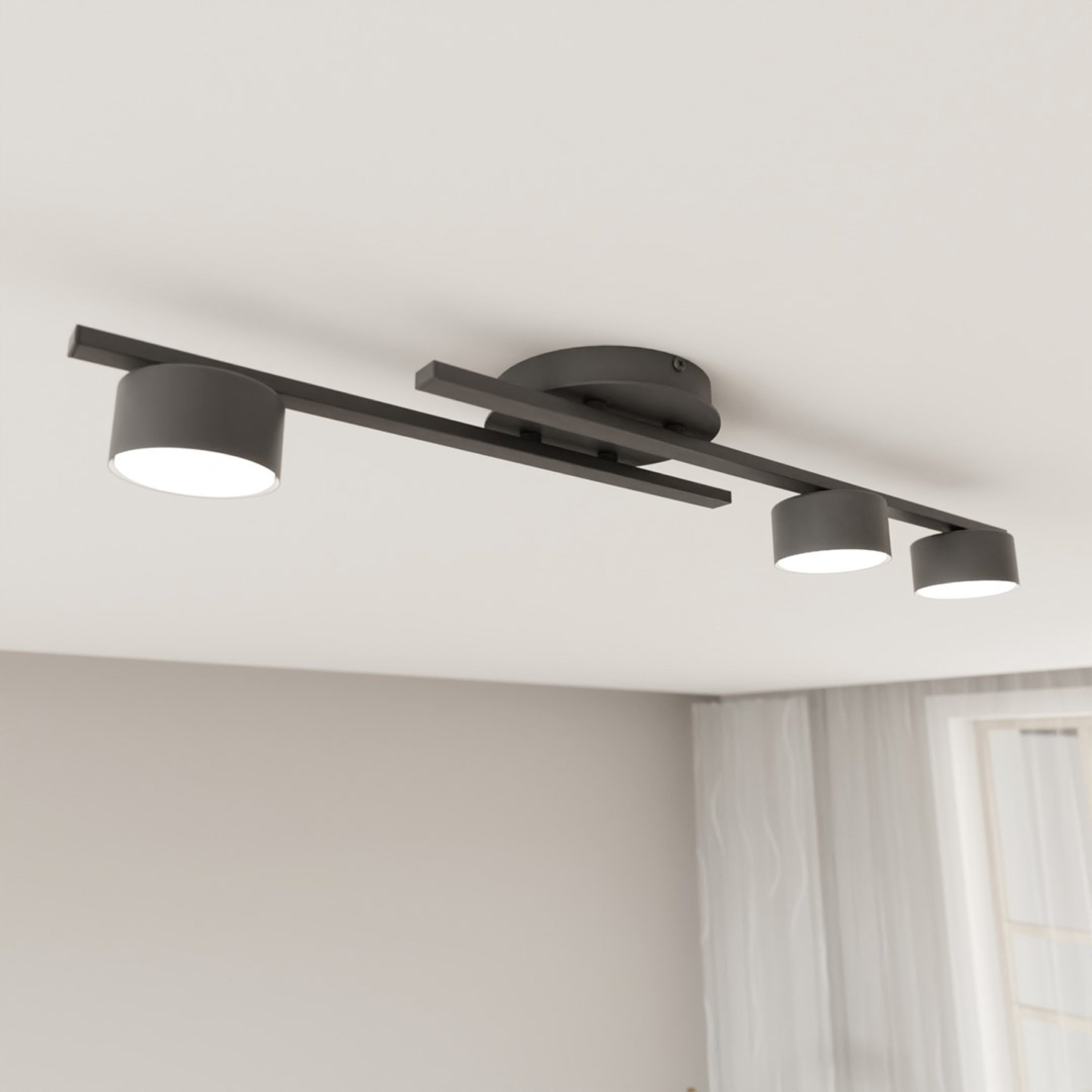 Lampa sufitowa Fragment x3 czarna