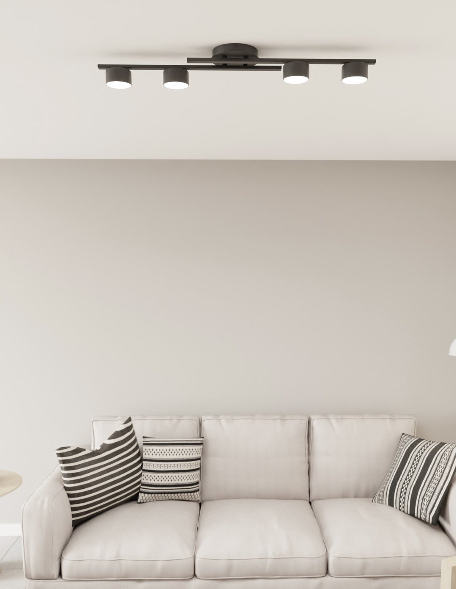 Lampa sufitowa Fragment x4 czarna