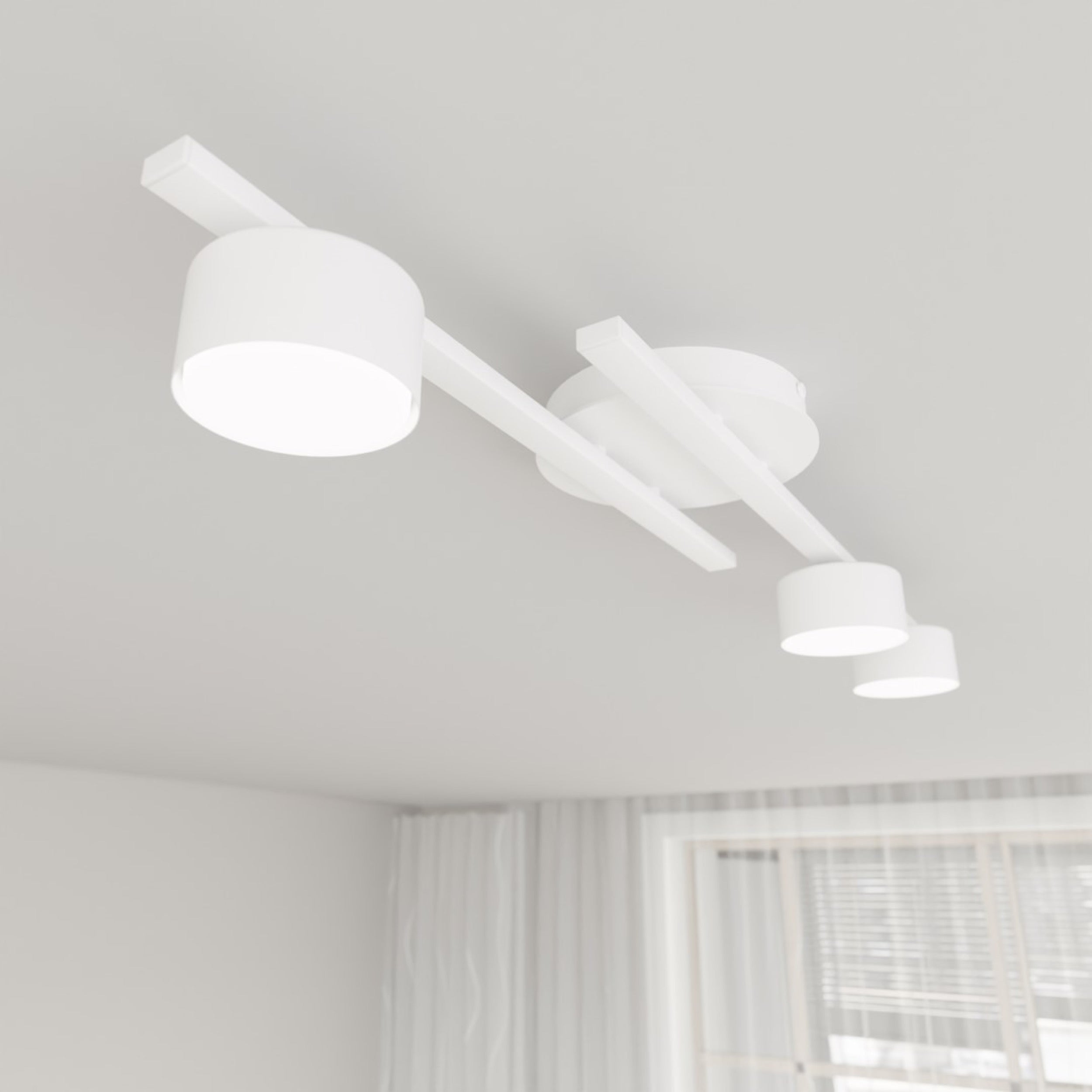 Lampa sufitowa Fragment x3 biała