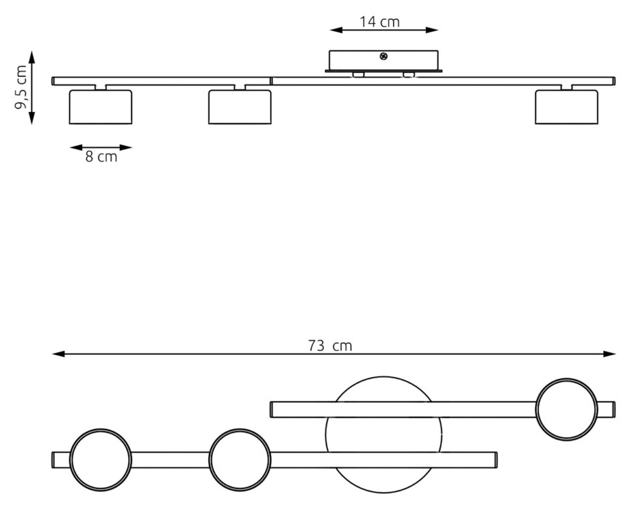 Lampa sufitowa Fragment x3 biała